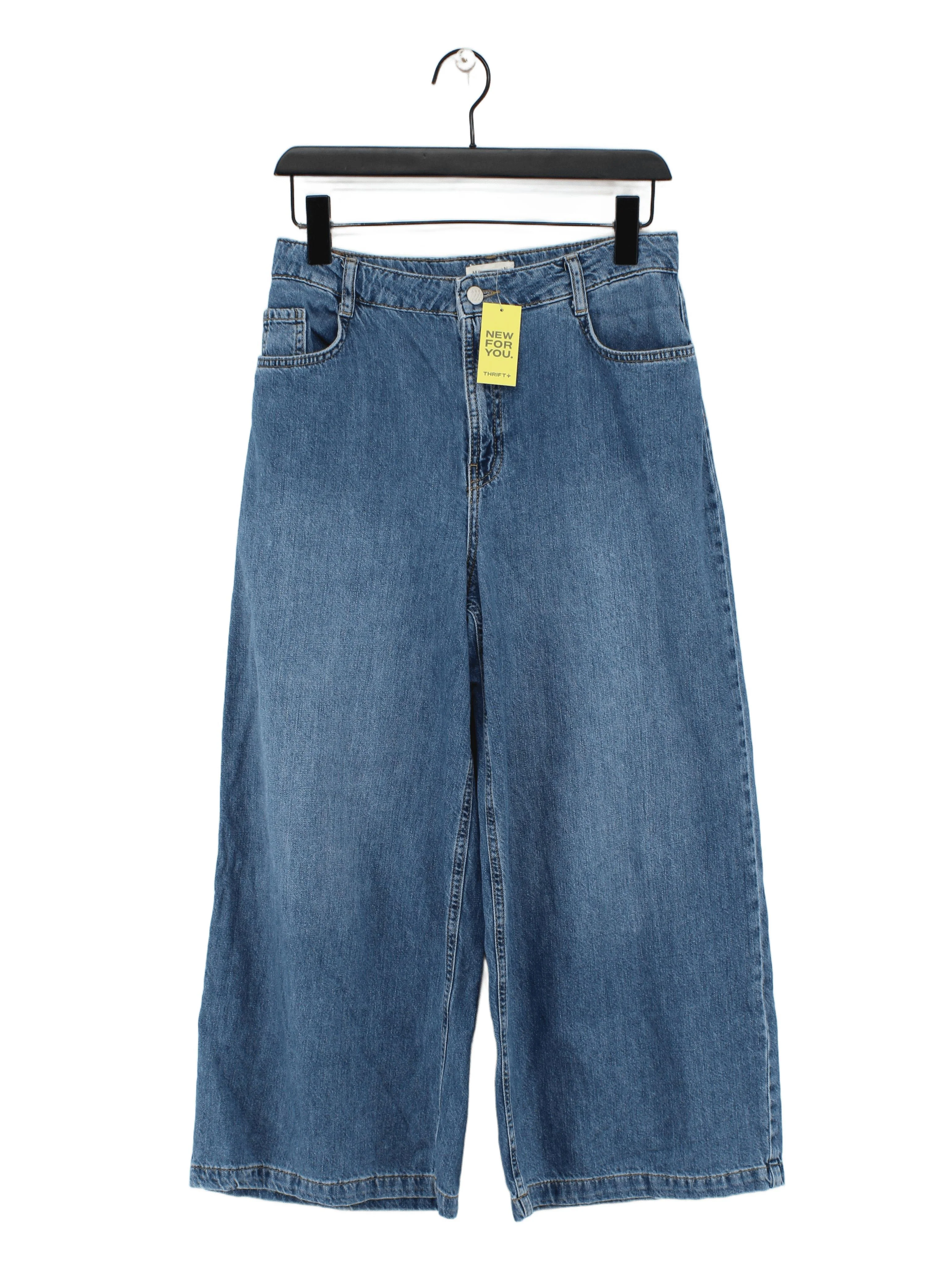 Monsoon Women's Jeans UK 10 Blue 100% Cotton Wide-Leg