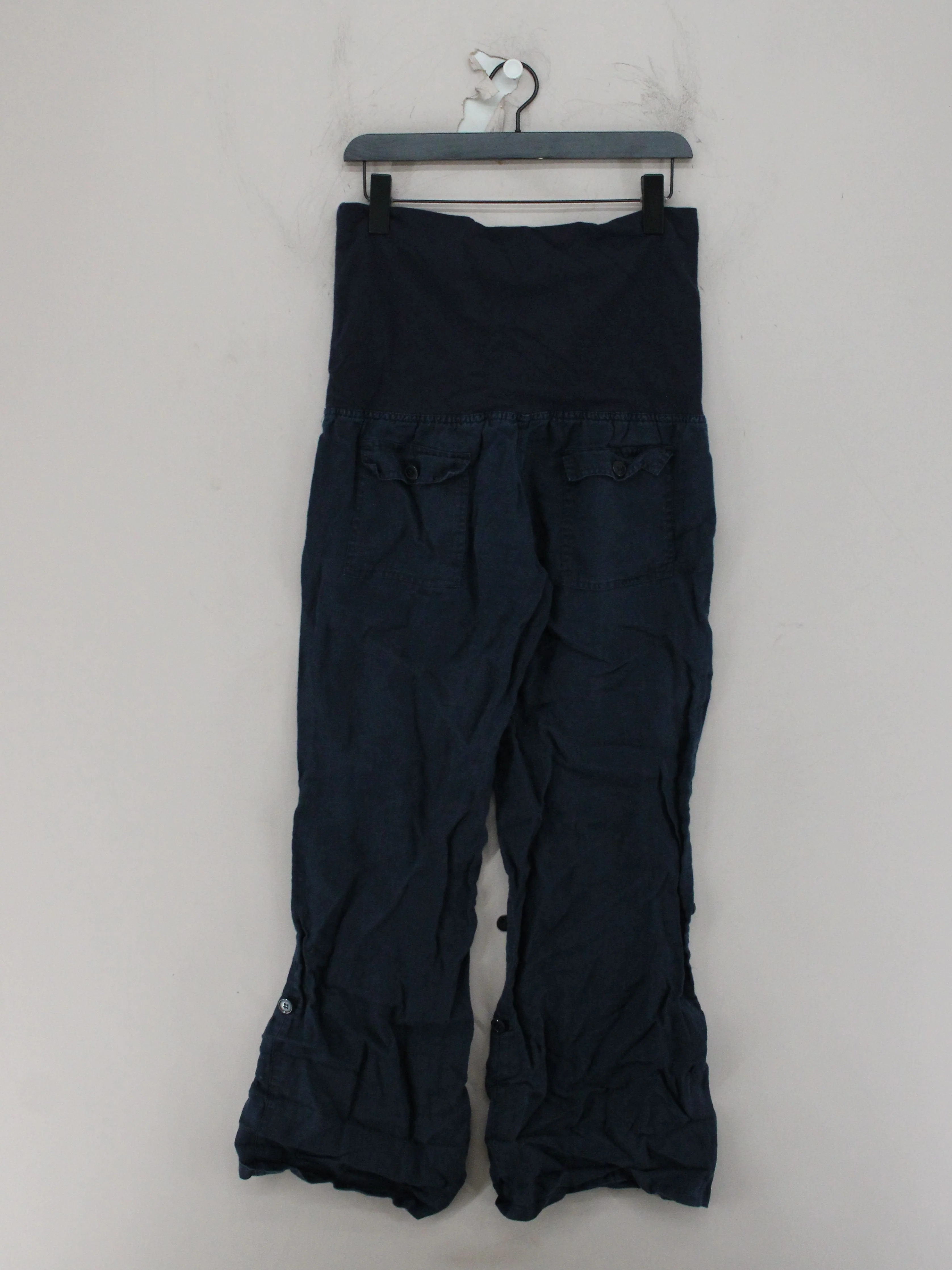 Monsoon Women's Maternity Bottoms UK 14 Blue Linen - Image 2