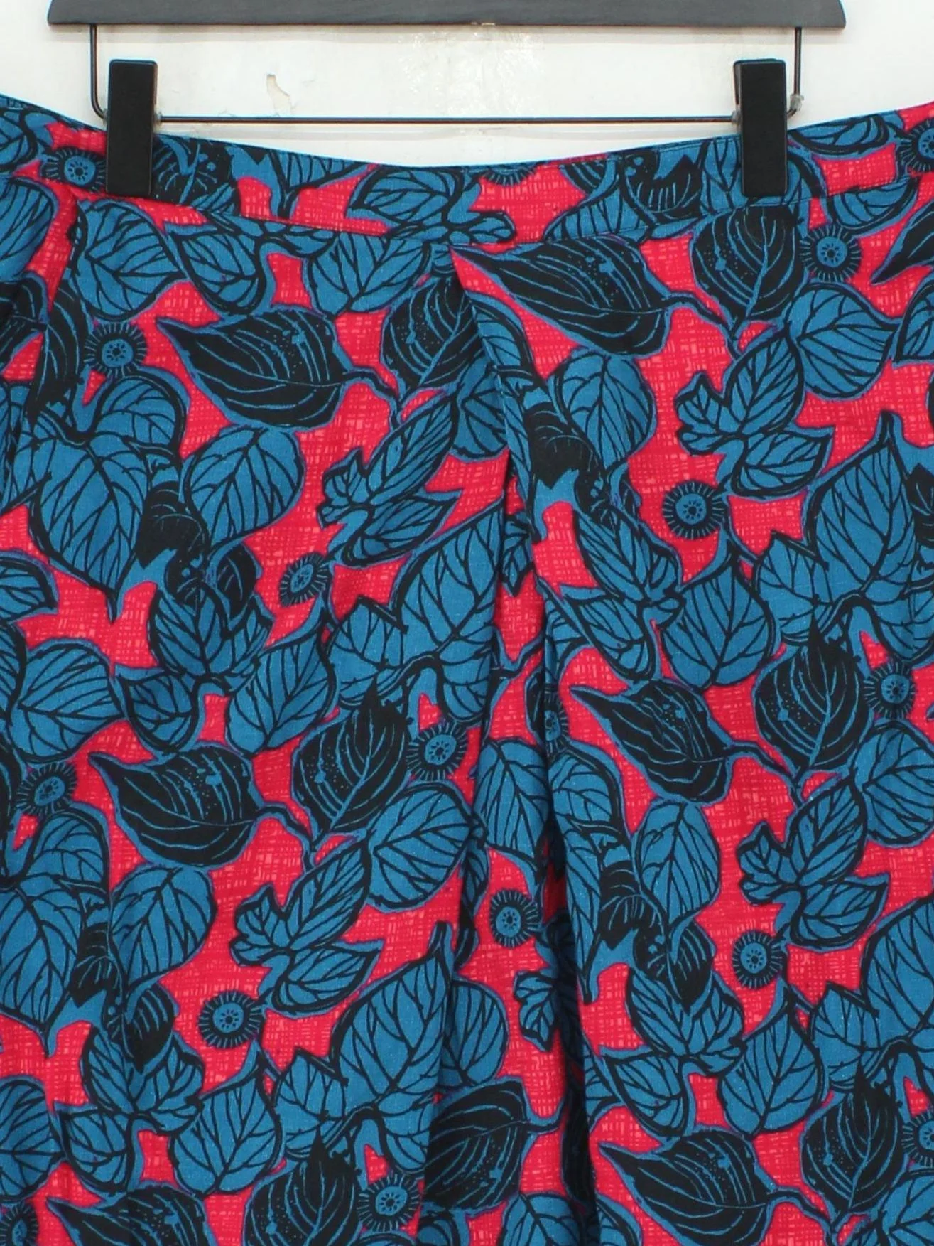 Monsoon Women's Mini Skirt UK 20 Red Floral Cotton with Viscose Short Mini - Image 3