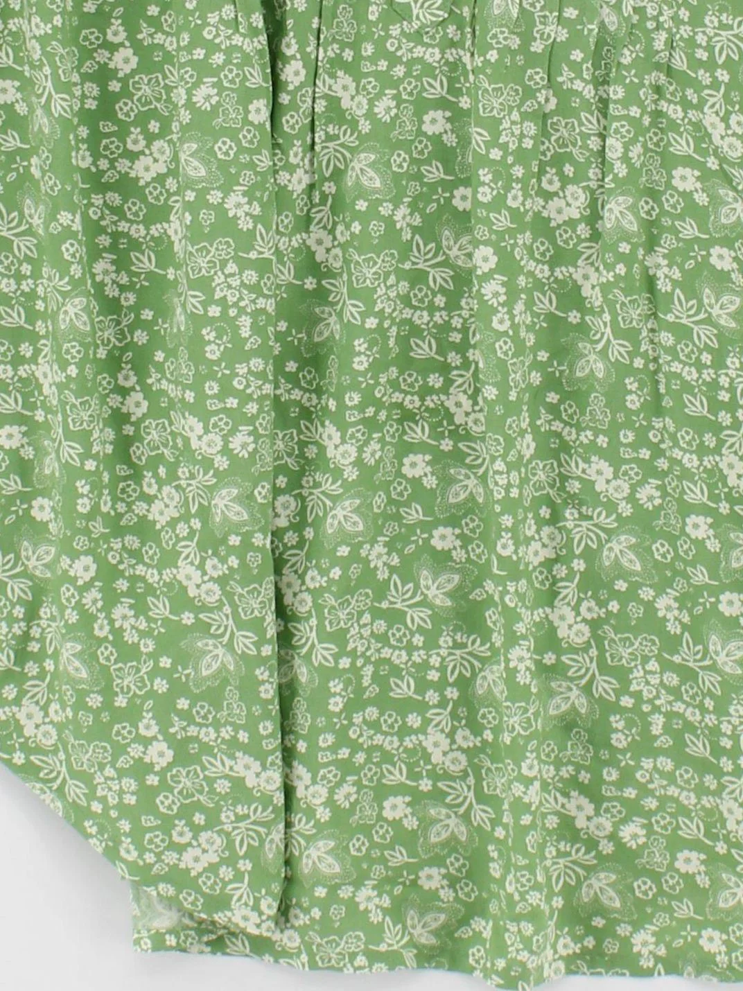 Monsoon Women's Shirt L Green Floral 100% Viscose Long Sleeve Round Neck Basic - Image 4