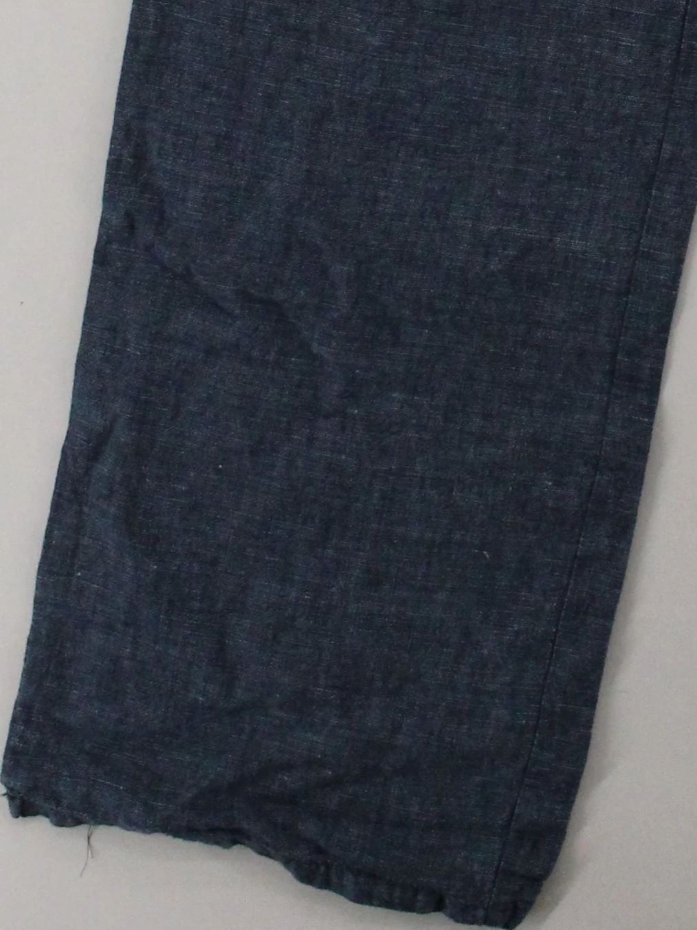 Monsoon Women's Trousers UK 14 Blue Linen with Cotton Wide-Leg Chino - Image 4