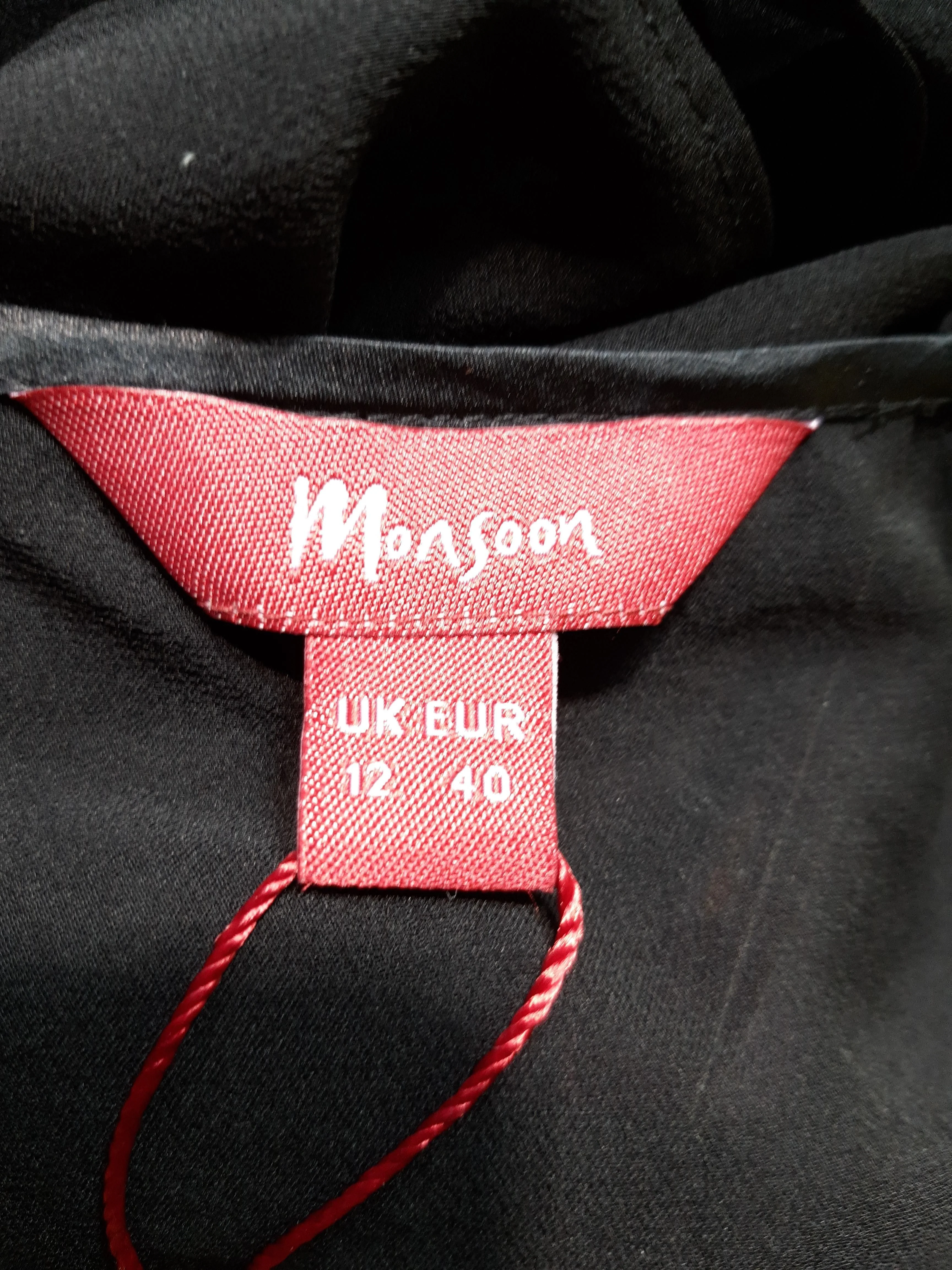 Monsoon Wrap Midi Dress UK12 in Black - Image 5