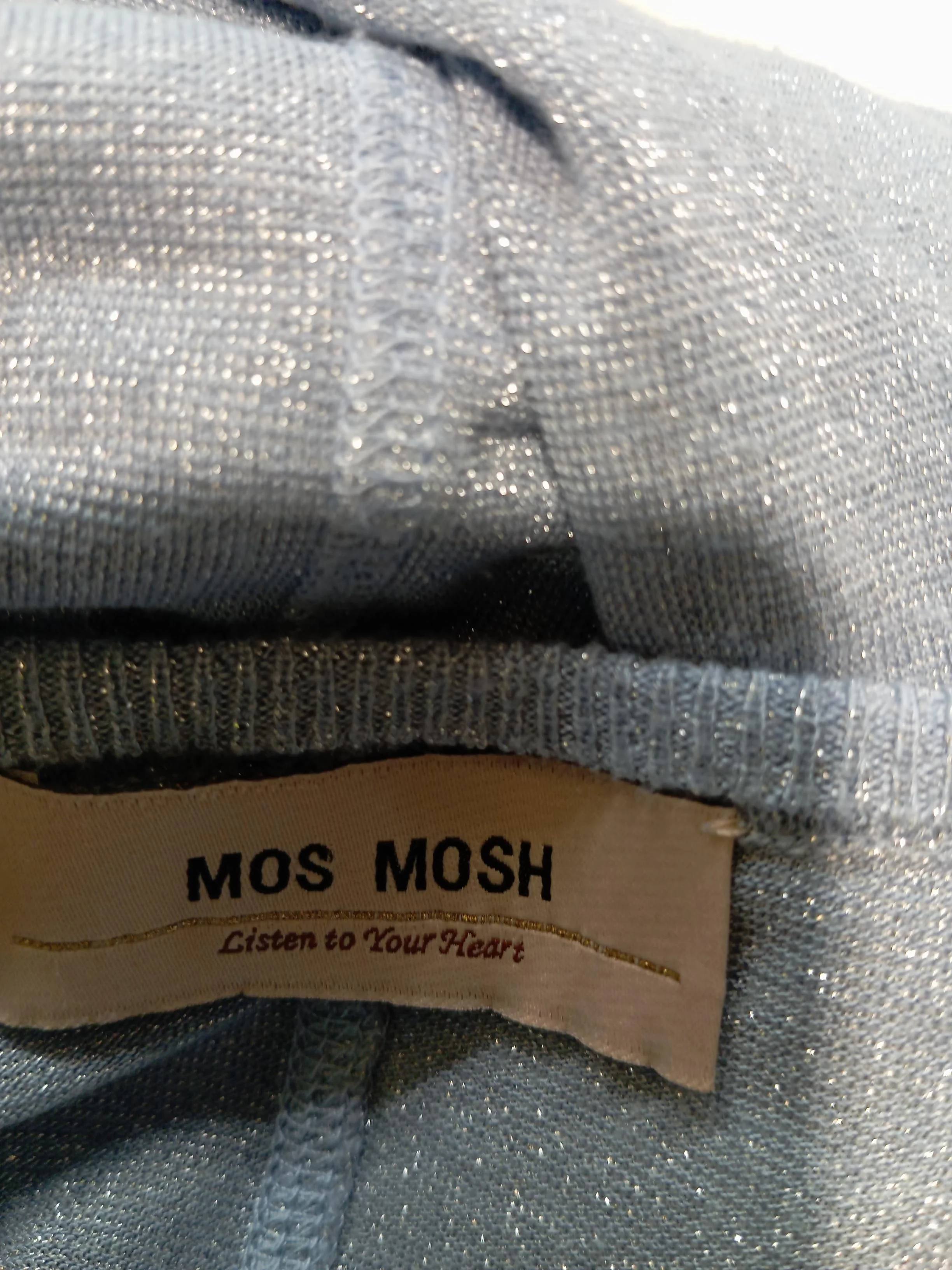 Mos Mosh Women's Top L Blue Viscose with Polyamide, Elastane Basic - Image 5