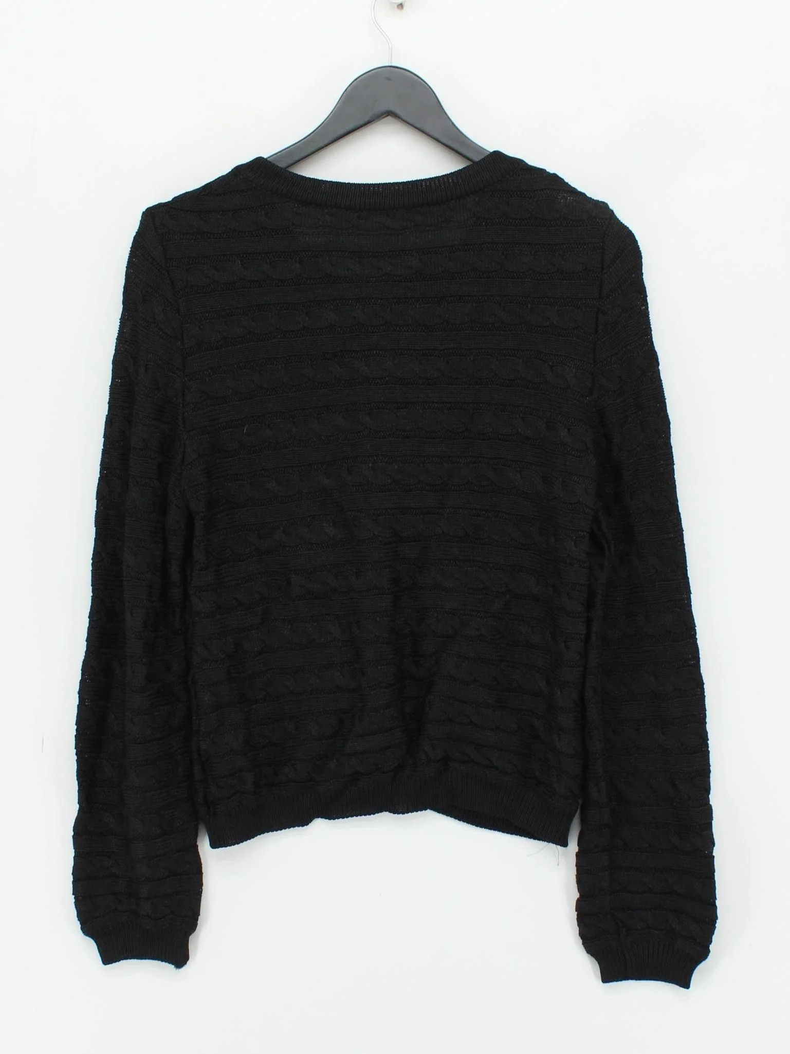 Moschino Women's Cardigan UK 14 Black 100% Rayon Round Neck Cardigan - Image 2