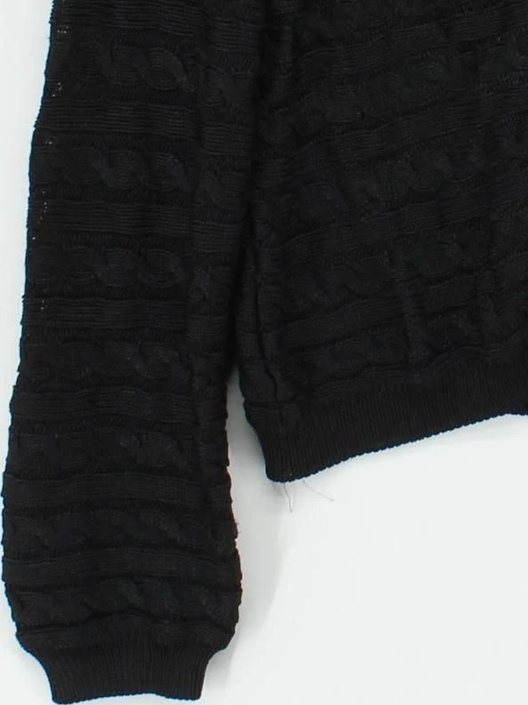 Moschino Women's Cardigan UK 14 Black 100% Rayon Round Neck Cardigan - Image 4