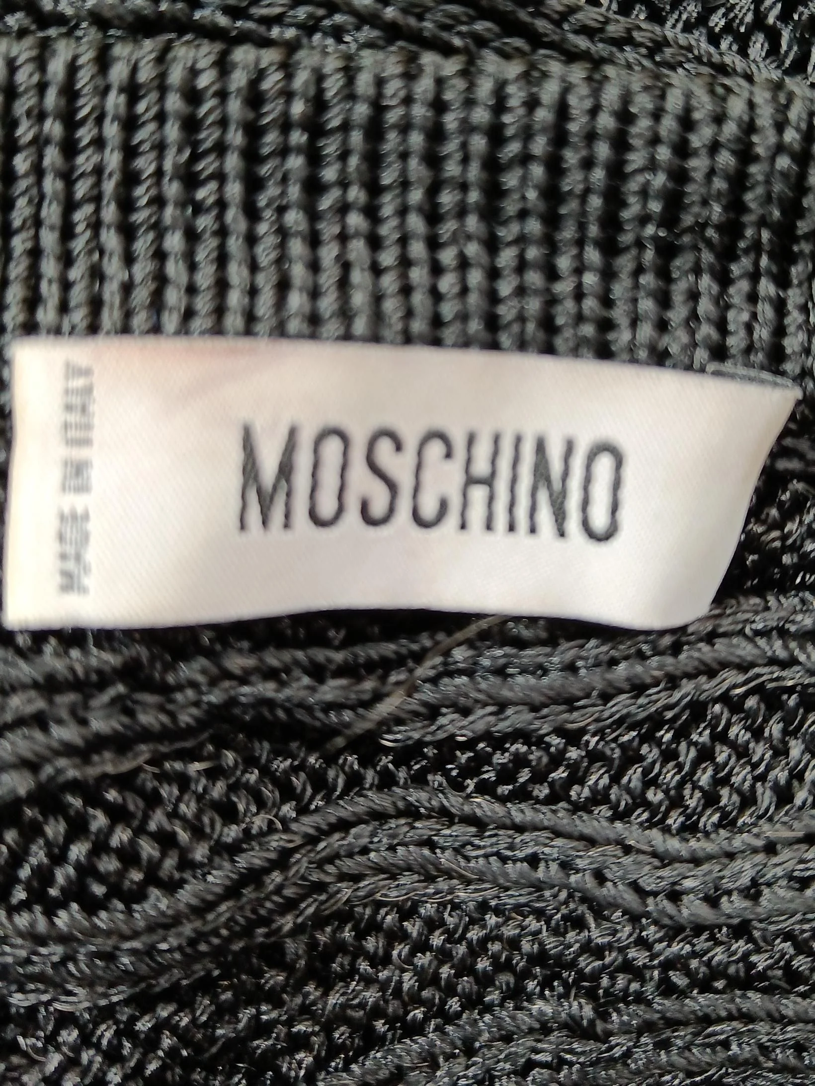 Moschino Women's Cardigan UK 14 Black 100% Rayon Round Neck Cardigan - Image 5