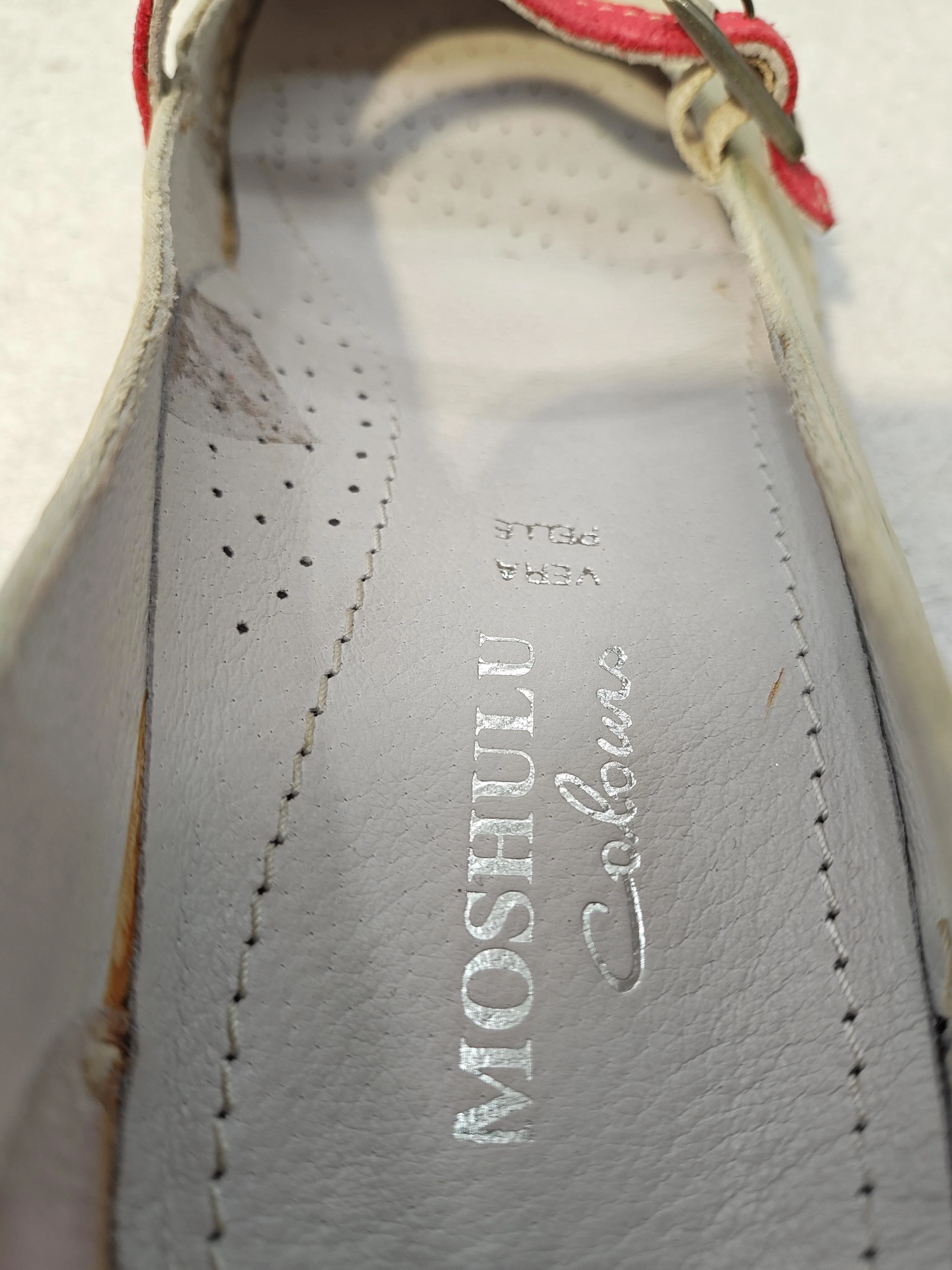 Moshulu Women's Flat Shoes UK 5 Cream 100% Leather Mary Jane - Image 6