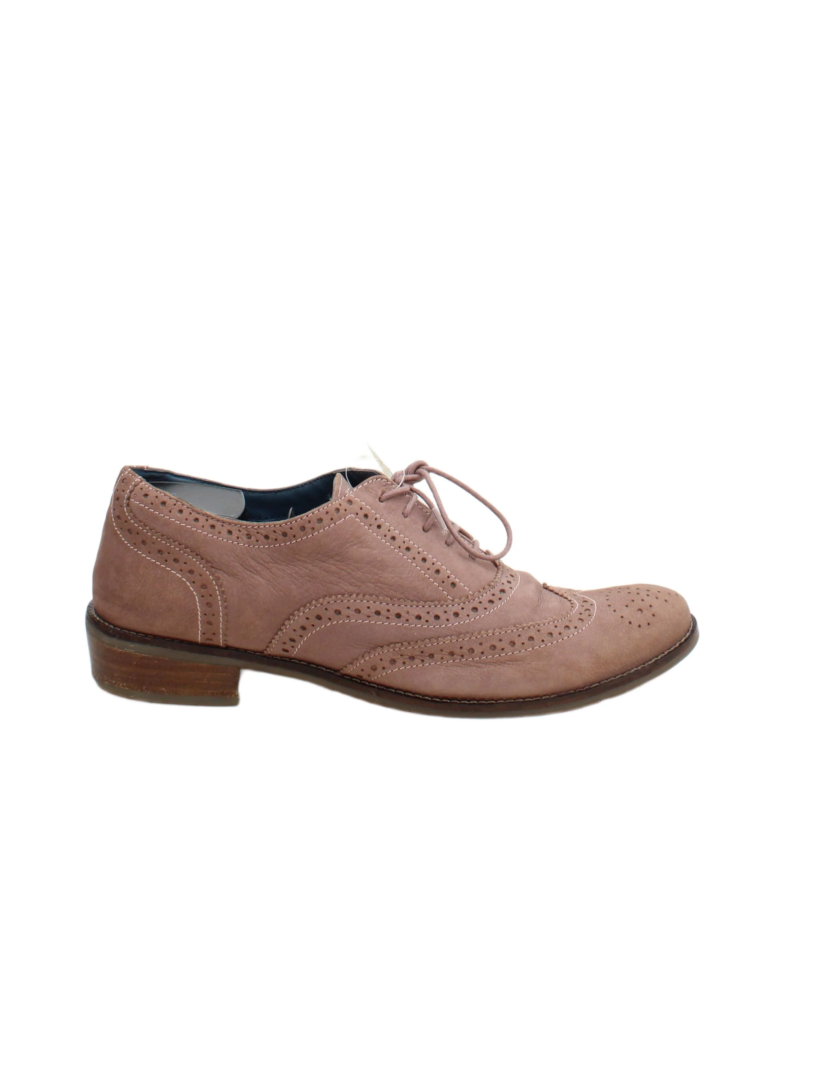 Moshulu Women's Flat Shoes UK 7 Tan 100% Suede Loafer