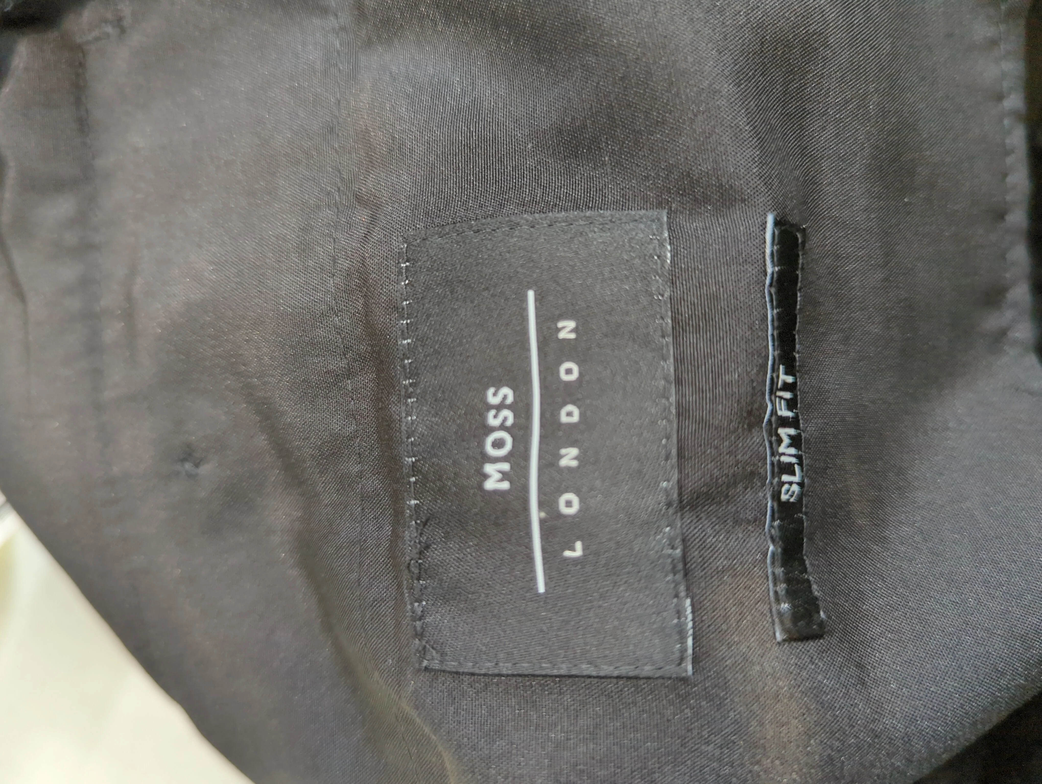 Moss London Men's Suit Trousers W 32 in Black Polyester - Image 5