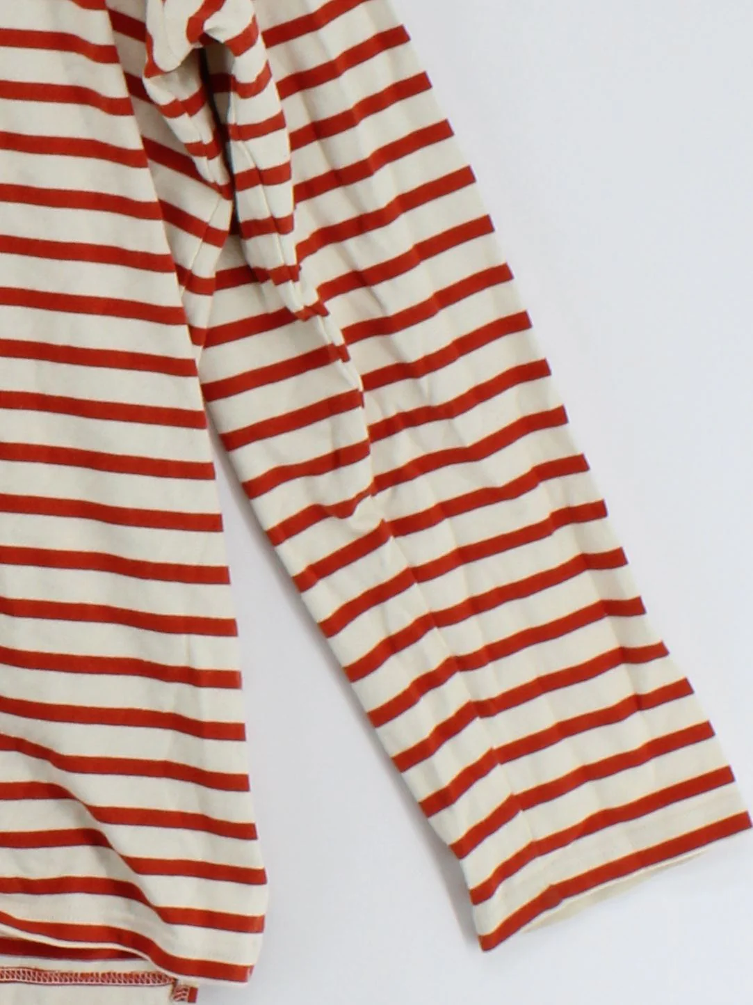 Mousqueton Women's Top XXXL Red Striped 100% Cotton Long Sleeve Round Neck Basic - Image 4