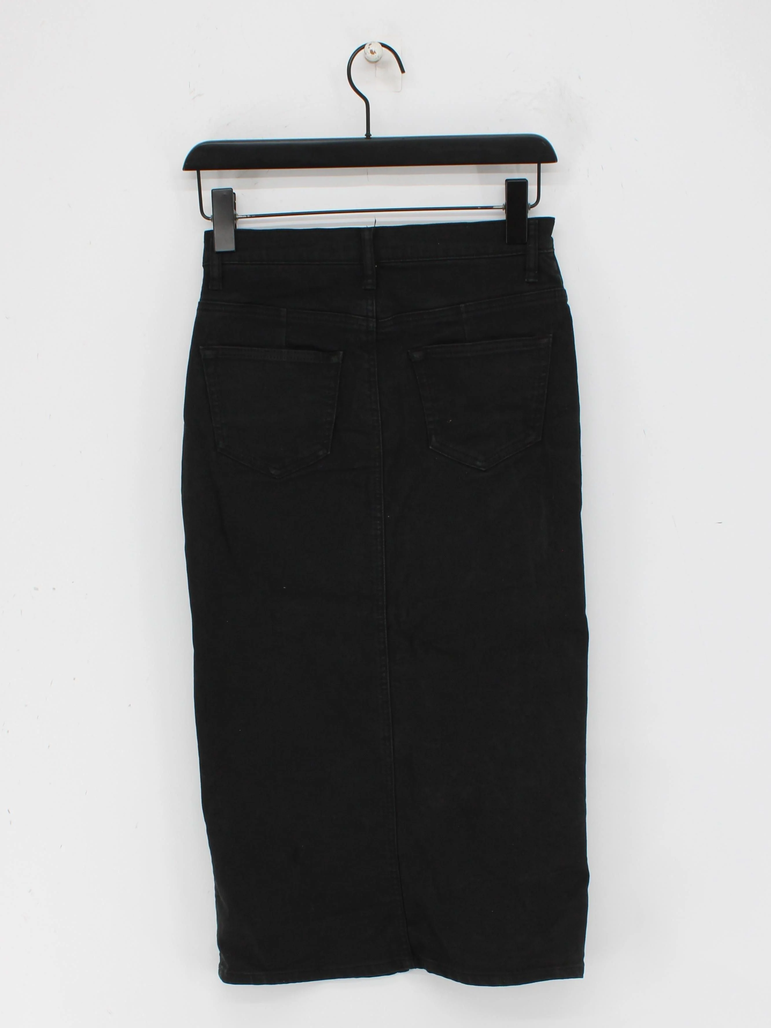 Moussy Women's Midi Skirt M Black Cotton with Spandex Midi Straight & Pencil - Image 2