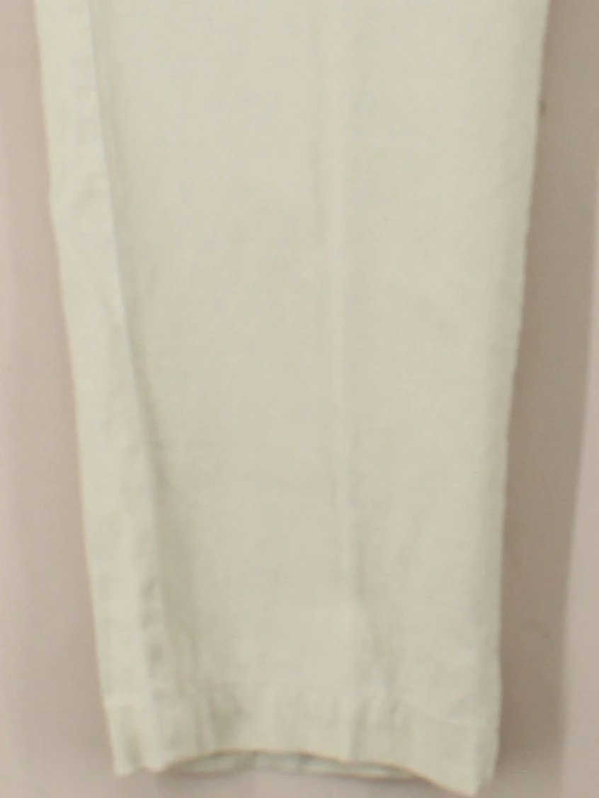 Mr Marvis Men's Trousers W 36 in Cream Linen with Cotton Tapered Capri - Image 4
