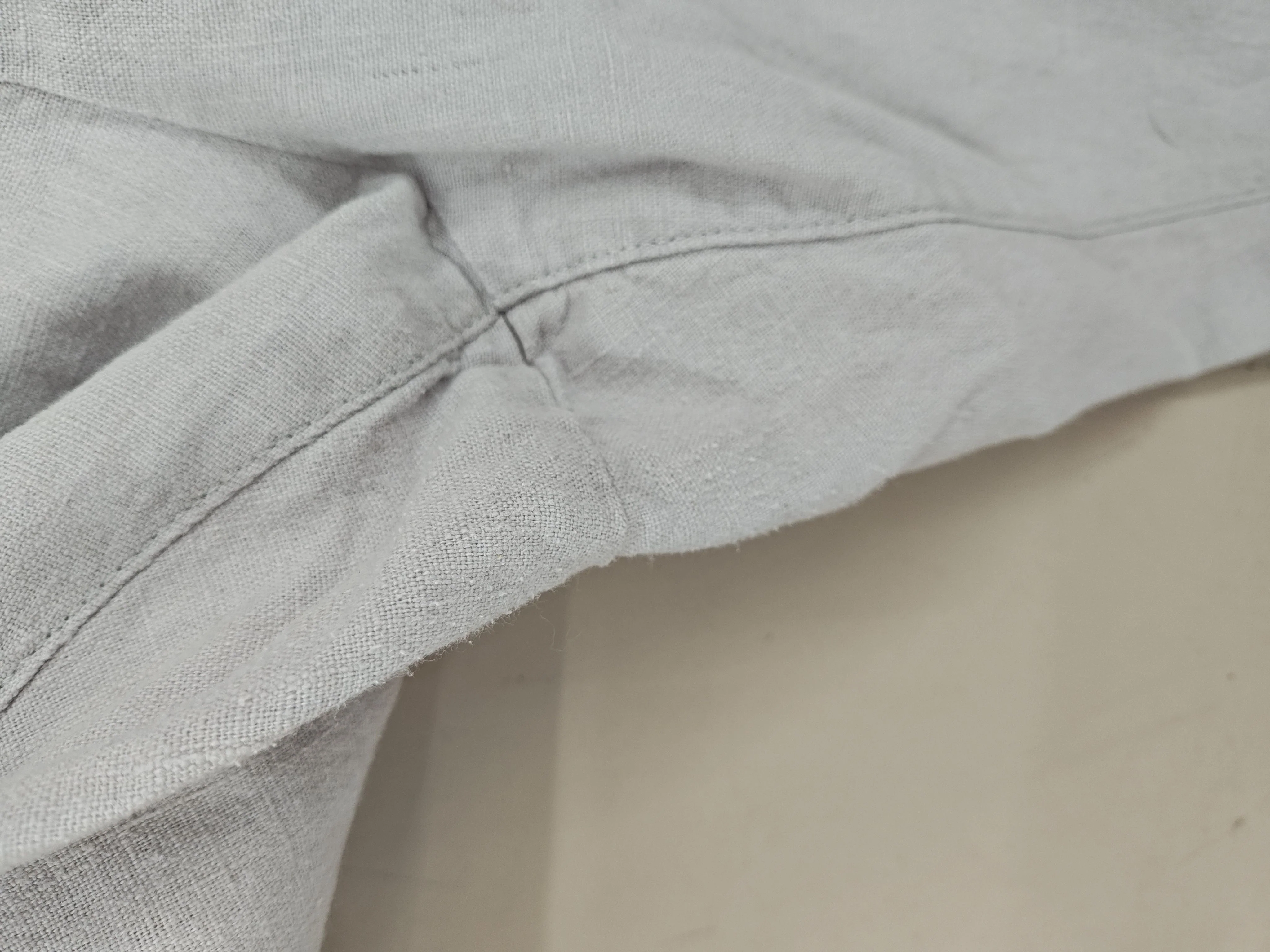 Mr Marvis Men's Trousers W 38 in Grey Linen with Cotton Tapered Capri - Image 6