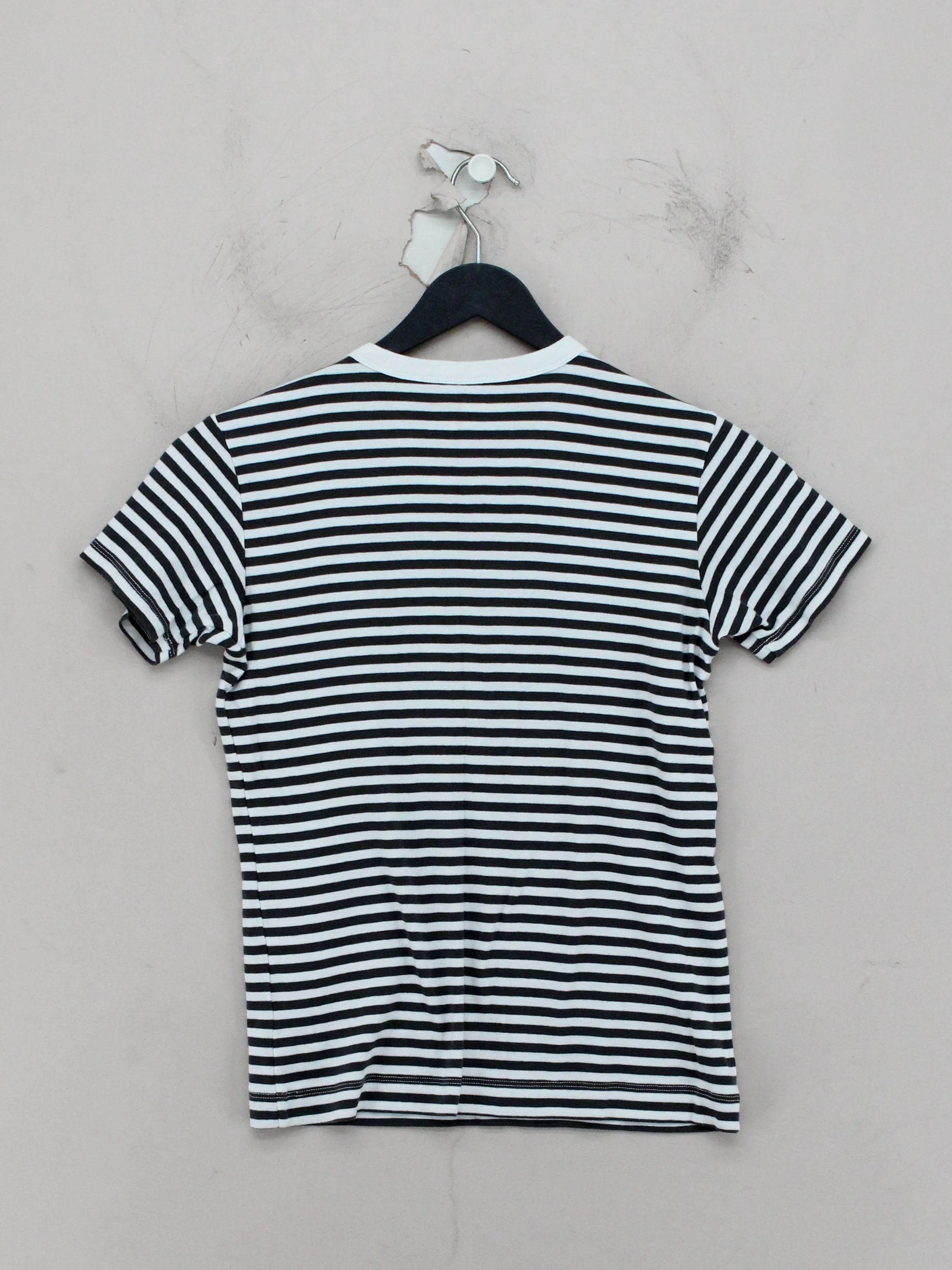 MUJI Men's T-Shirt M Multi Striped 100% Cotton Basic - Image 2