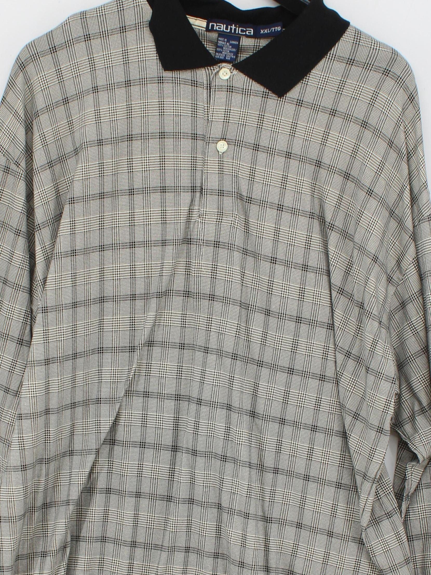 Nautica Men's Polo XXL Grey Checkered 100% Cotton Basic - Image 3