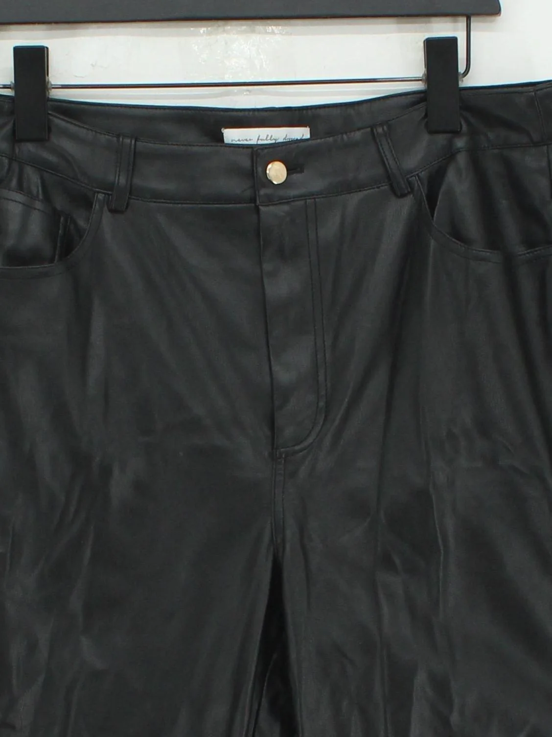 Never Fully Dressed Women's Trousers UK 12 Black 100% Polyester Straight Chino - Image 3