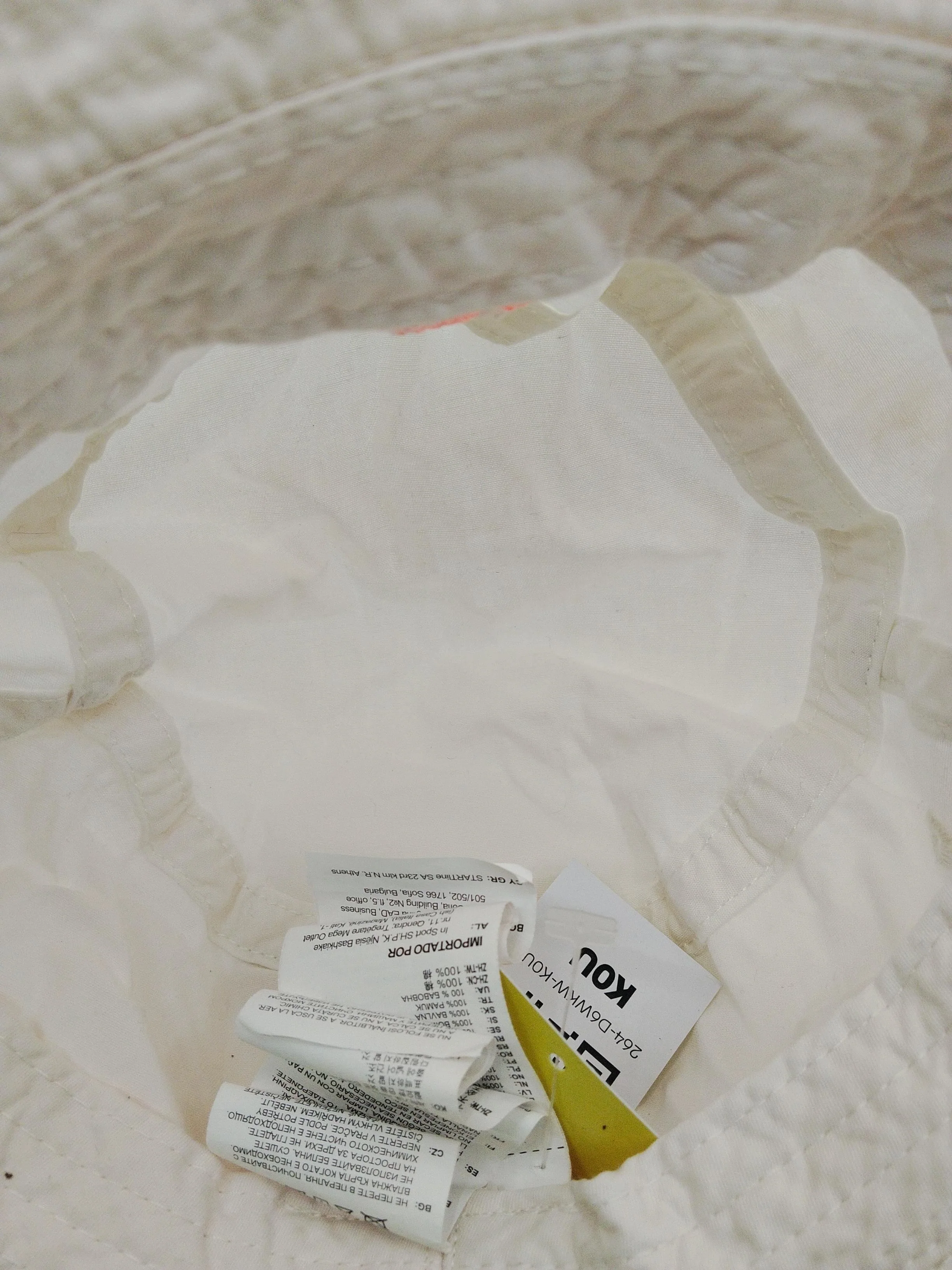 New Balance Men's Hat M White Graphic 100% Cotton Bucket Hat - Image 4