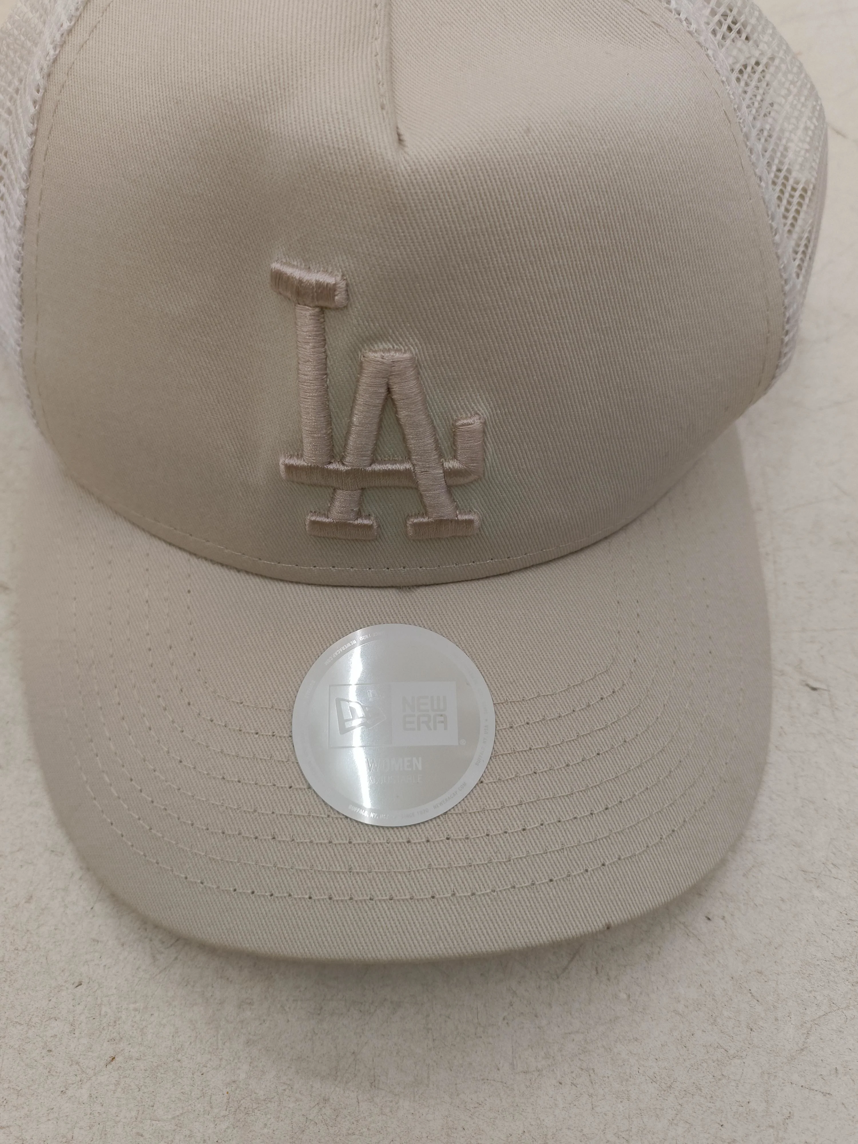 New Era Women's Hat Cream Polyester with Cotton Baseball Cap - Image 4