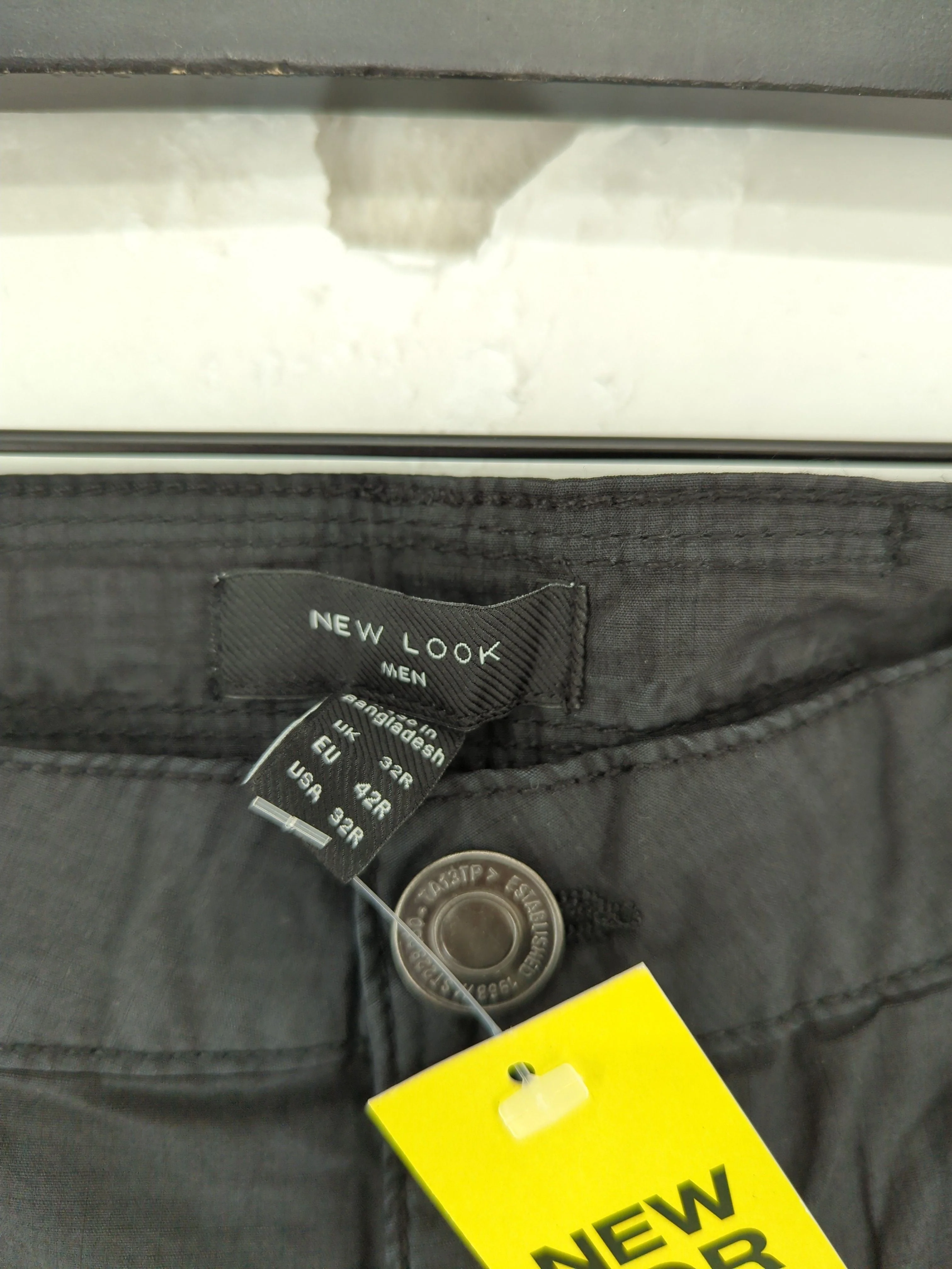 New Look Men's Trousers W 32 in Black 100% Cotton Tapered Cargo New with tags - Image 5