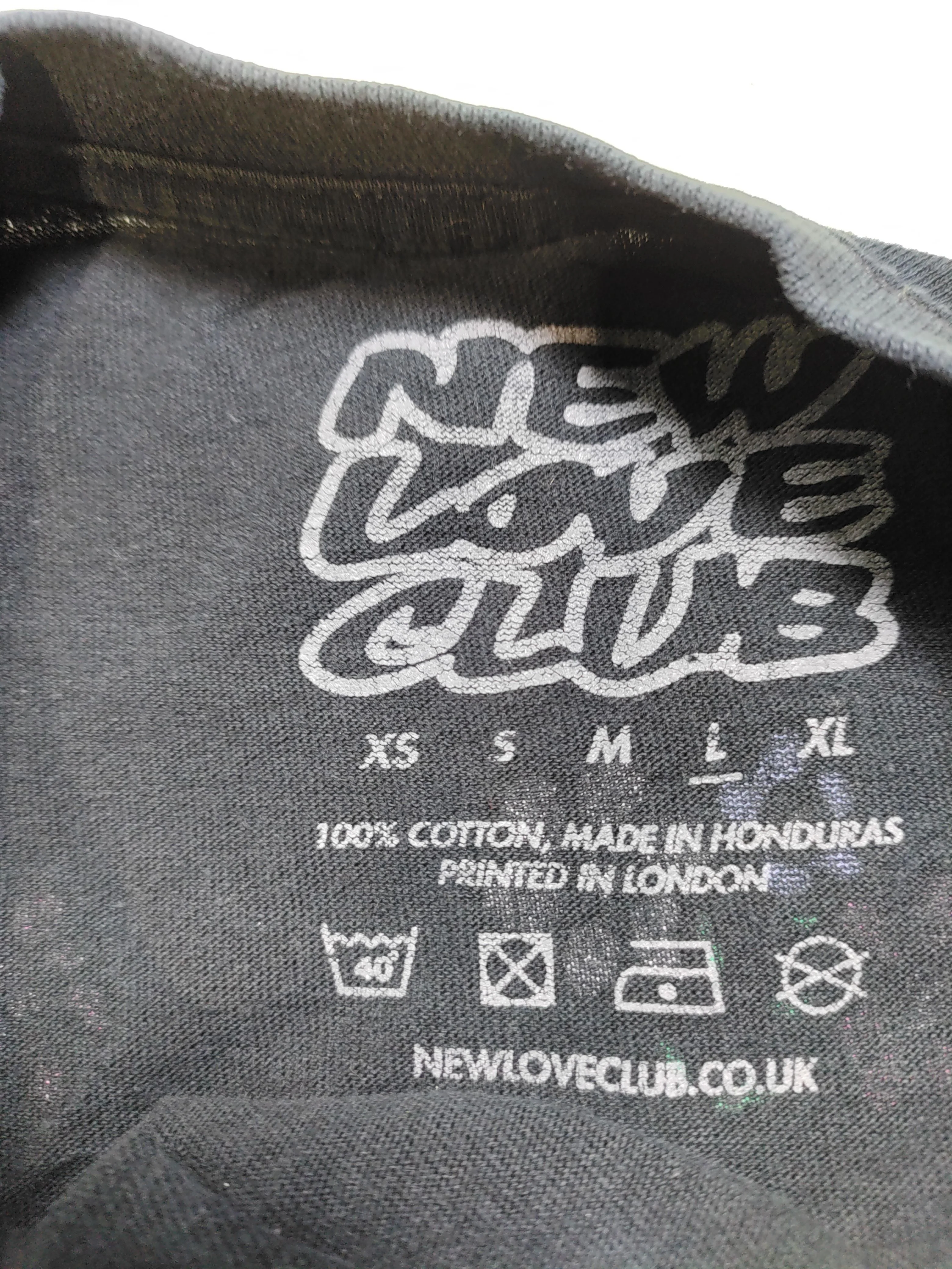 New Love Club Men's T-Shirt XL Black Graphic 100% Cotton Basic - Image 8