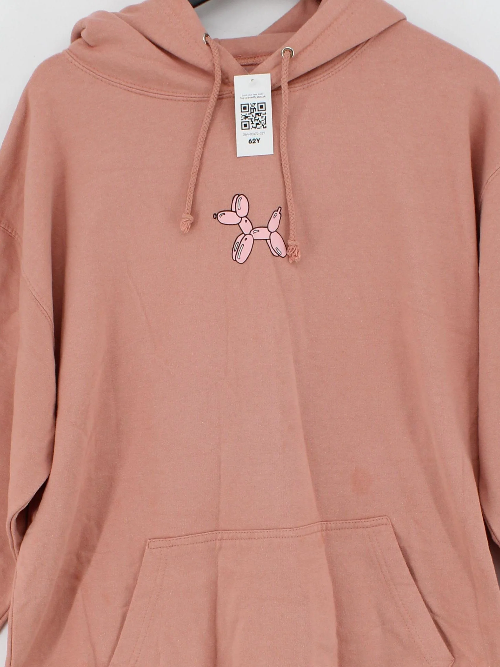 New Love Club Women's Hoodie L Pink Graphic Cotton with Polyester Pullover - Image 3