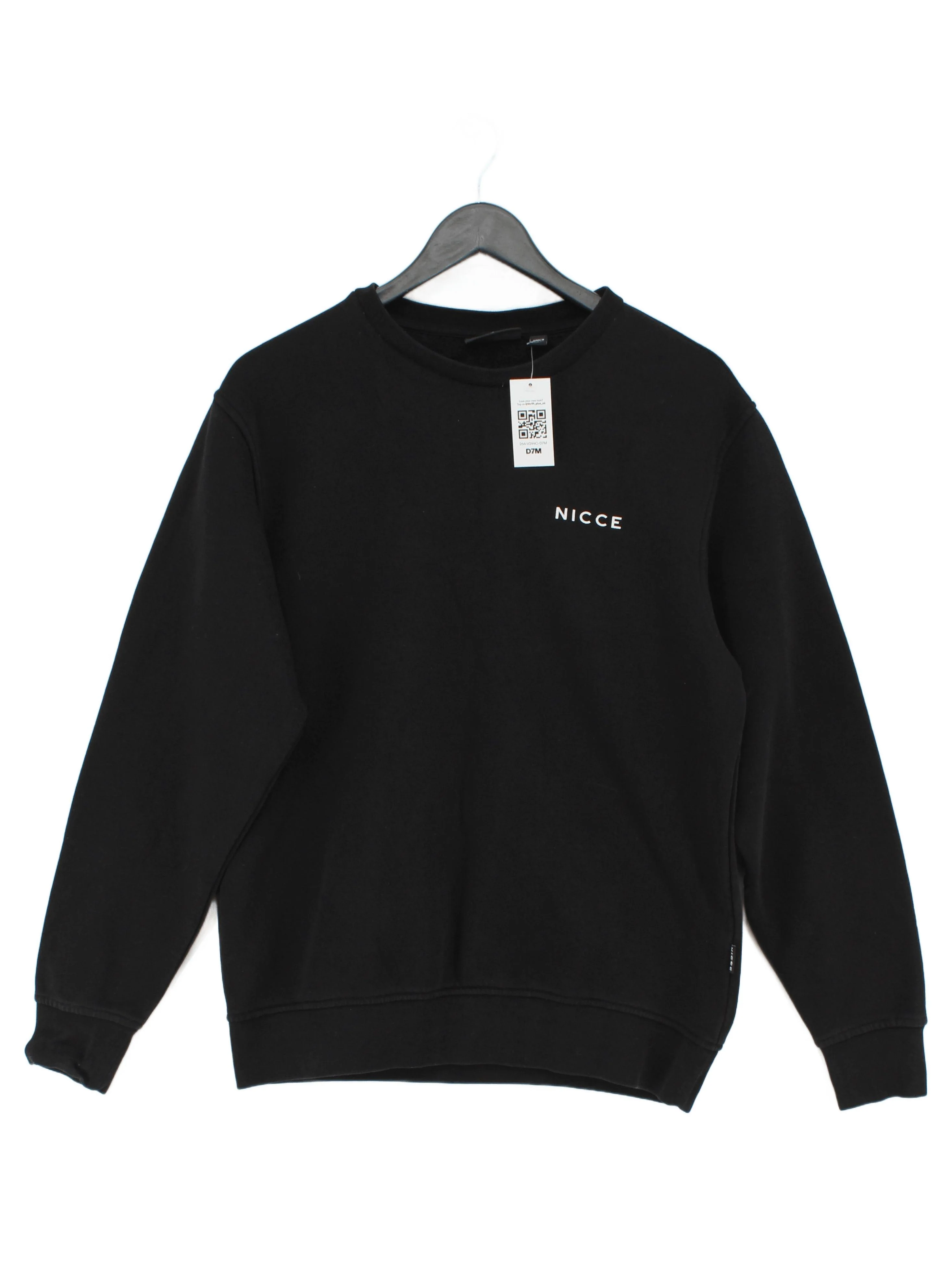 Nicce Men's Hoodie M Black Cotton with Polyester Pullover