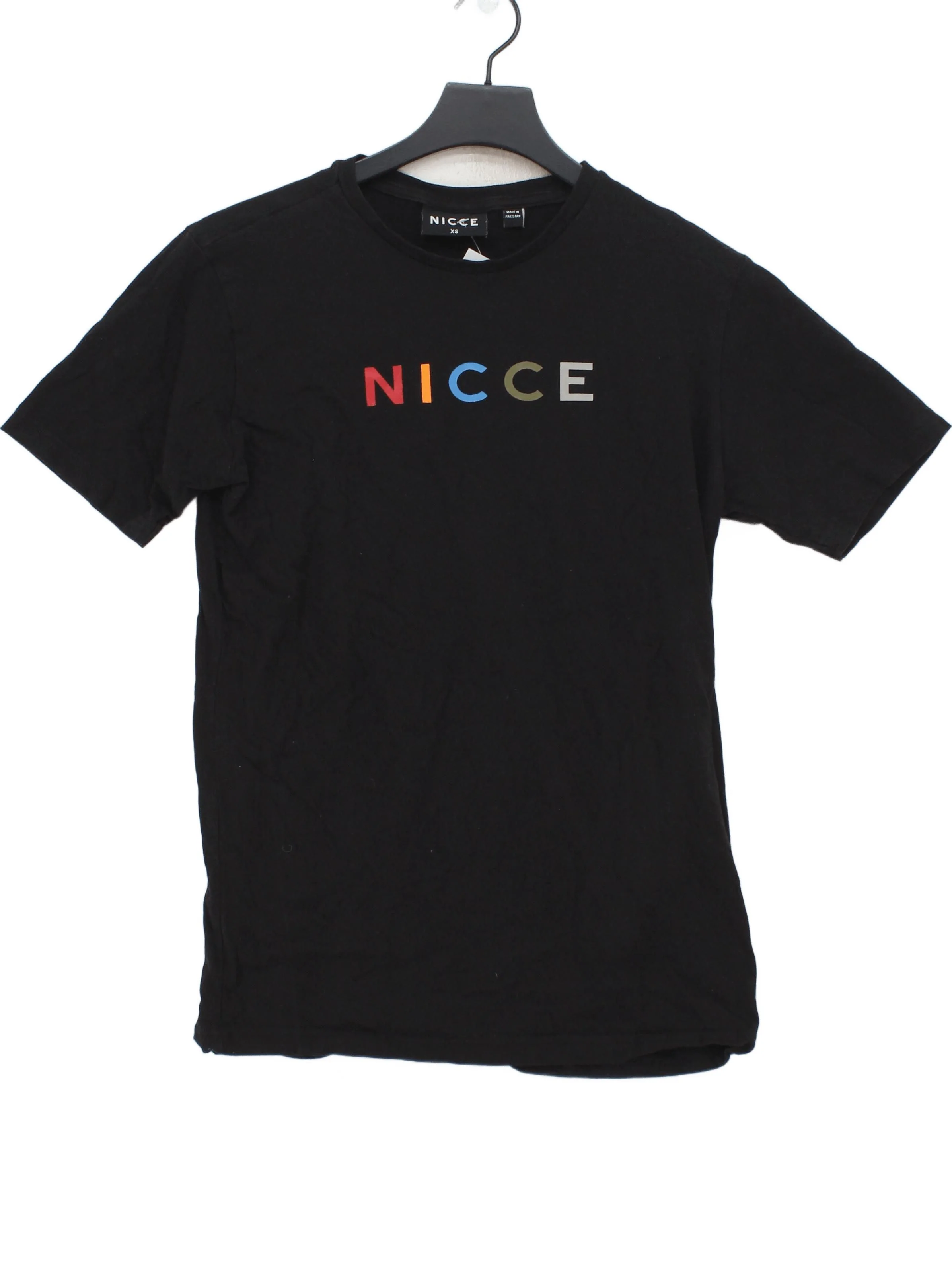 Nicce Men's T-Shirt XS Black Graphic 100% Cotton Basic