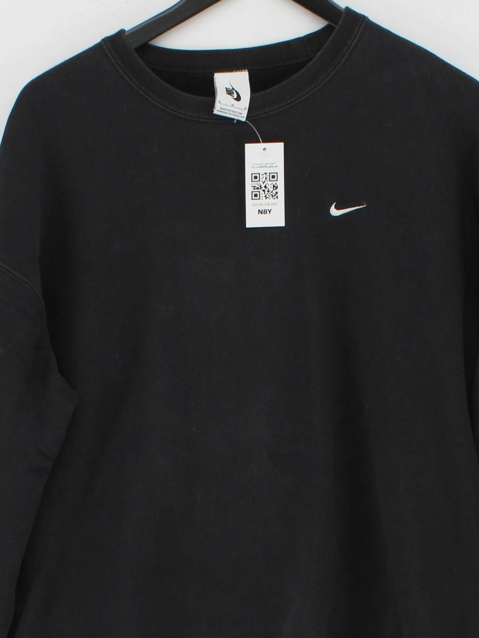 Nike Men's Hoodie M Black Cotton with Elastane Pullover - Image 3