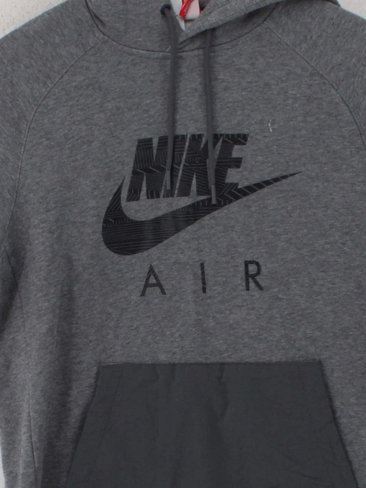 Nike Men's Hoodie M Grey Graphic Cotton with Polyester, Nylon, Elastane Pullover - Image 3