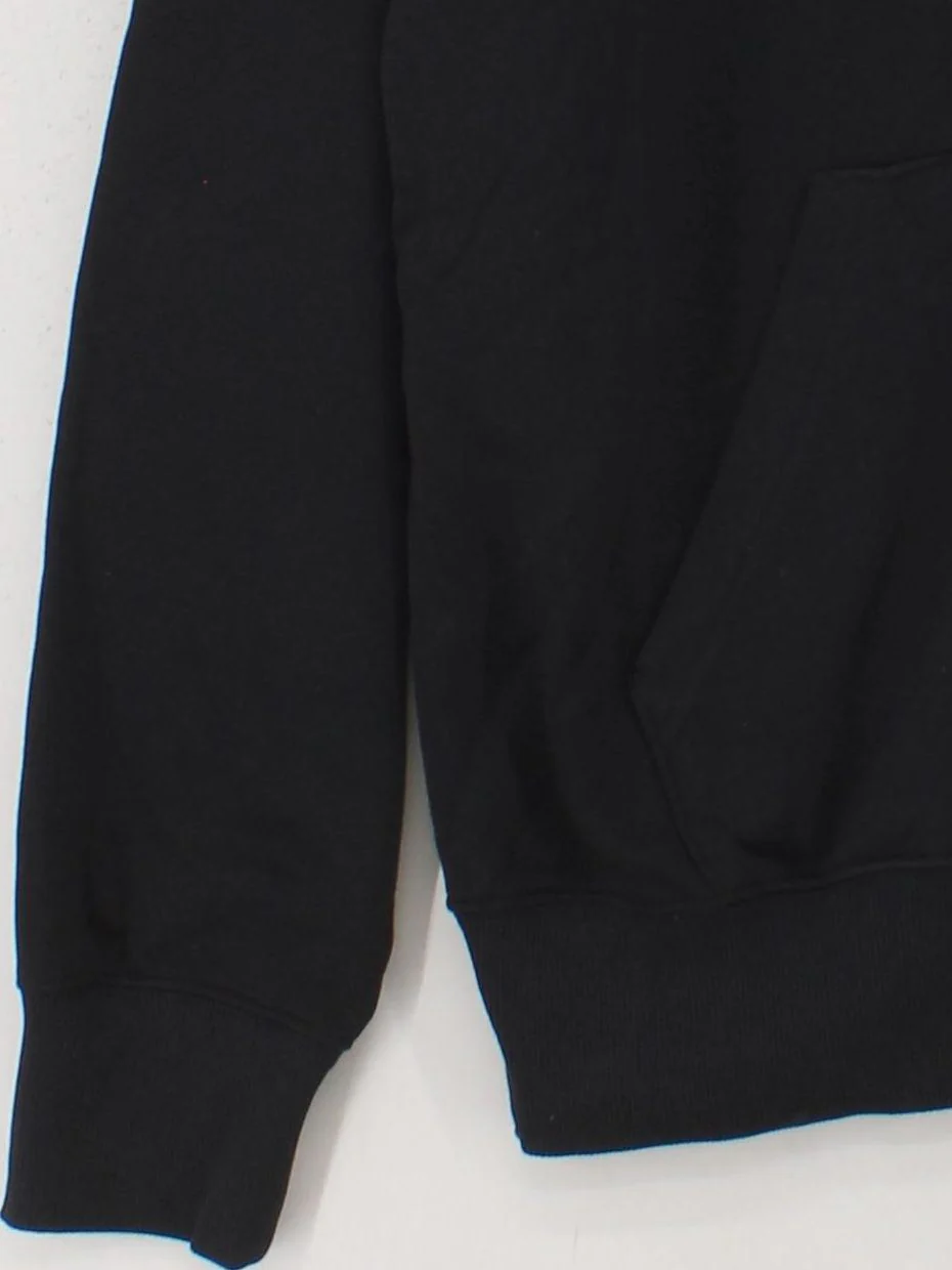 Nike Men's Hoodie S Black Graphic Cotton with Polyester Pullover - Image 4