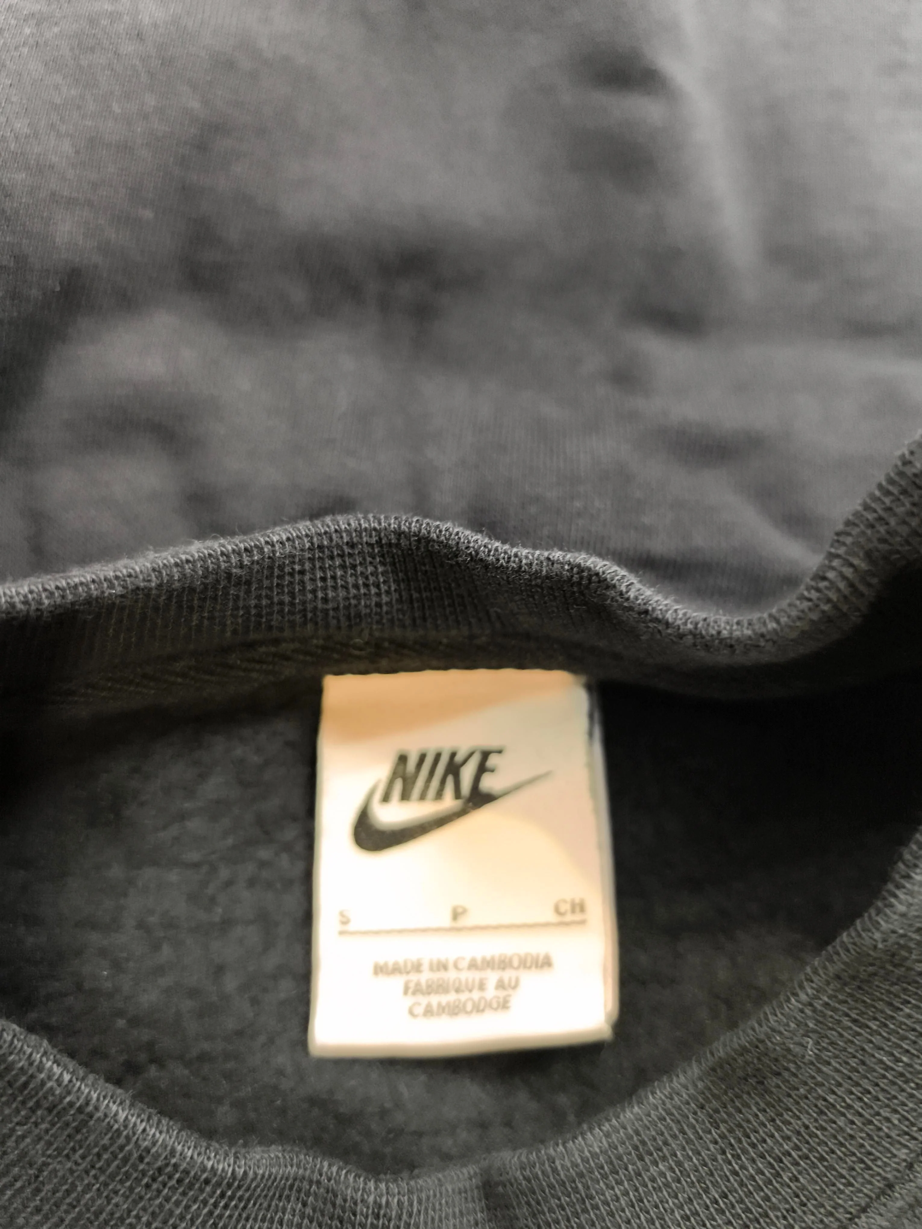Nike Men's Hoodie S Black Graphic Cotton with Polyester Pullover - Image 6