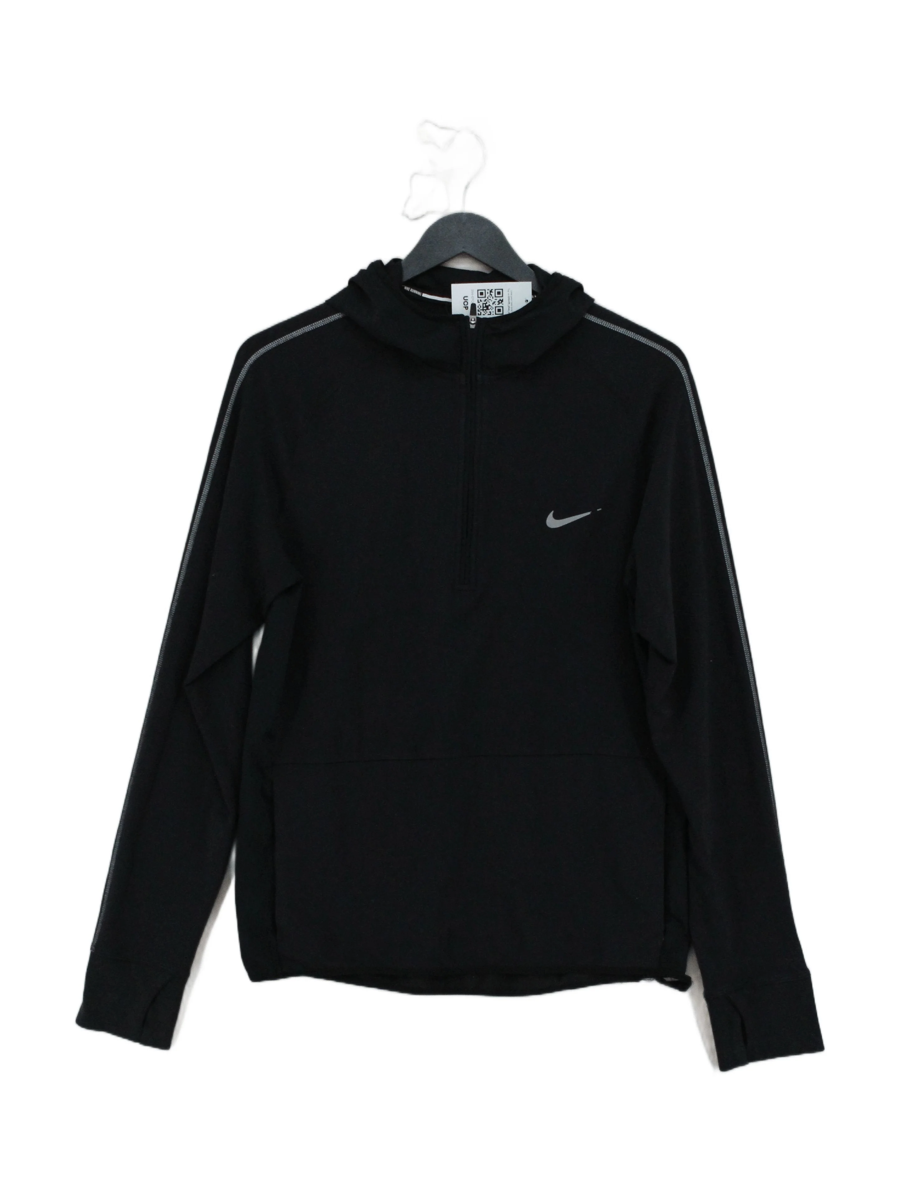 Nike Men's Hoodie S Black Polyester with Lyocell Modal, Elastane Pullover