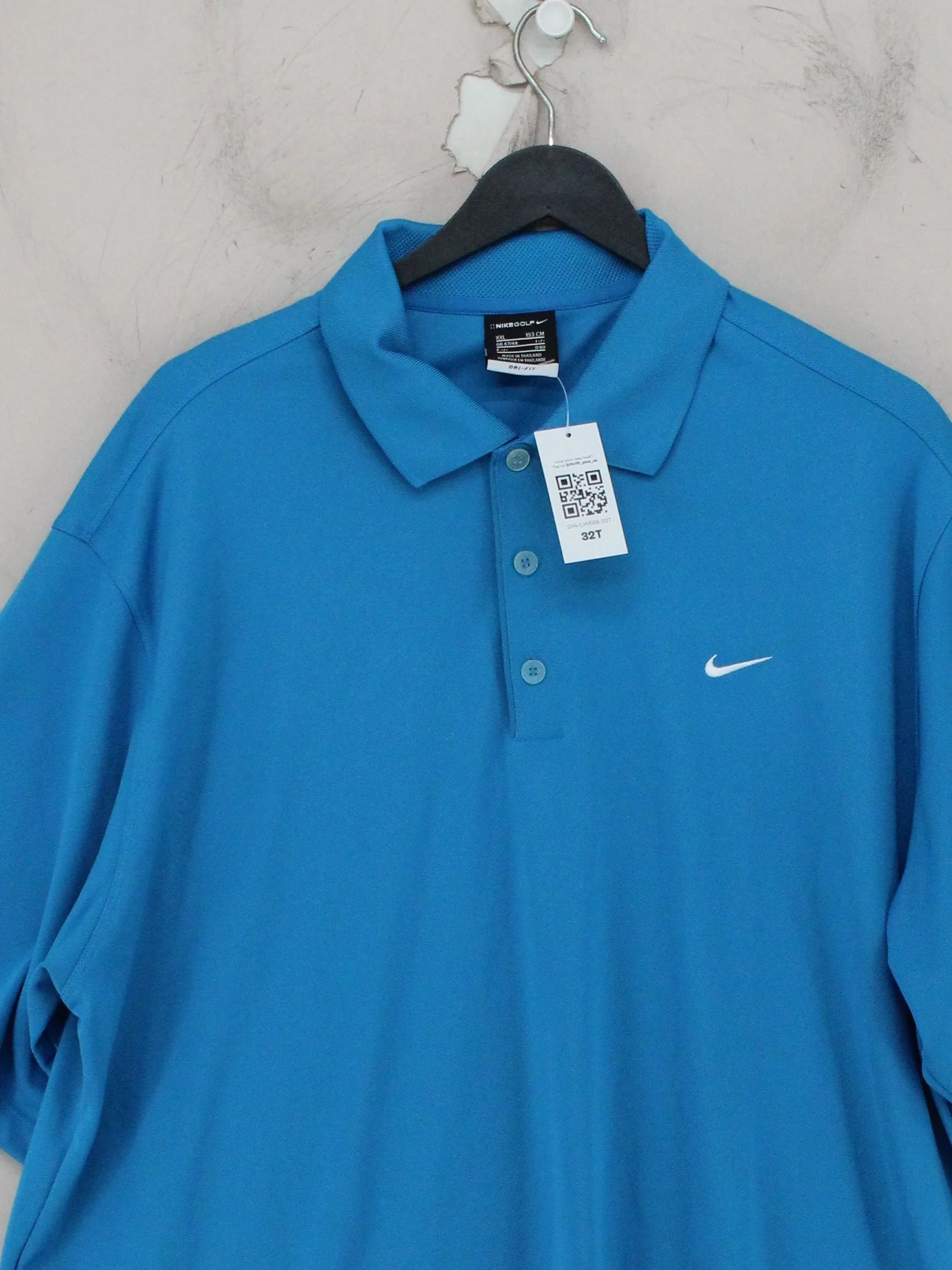 Nike Men's Polo XXL Blue 100% Polyester Basic - Image 3