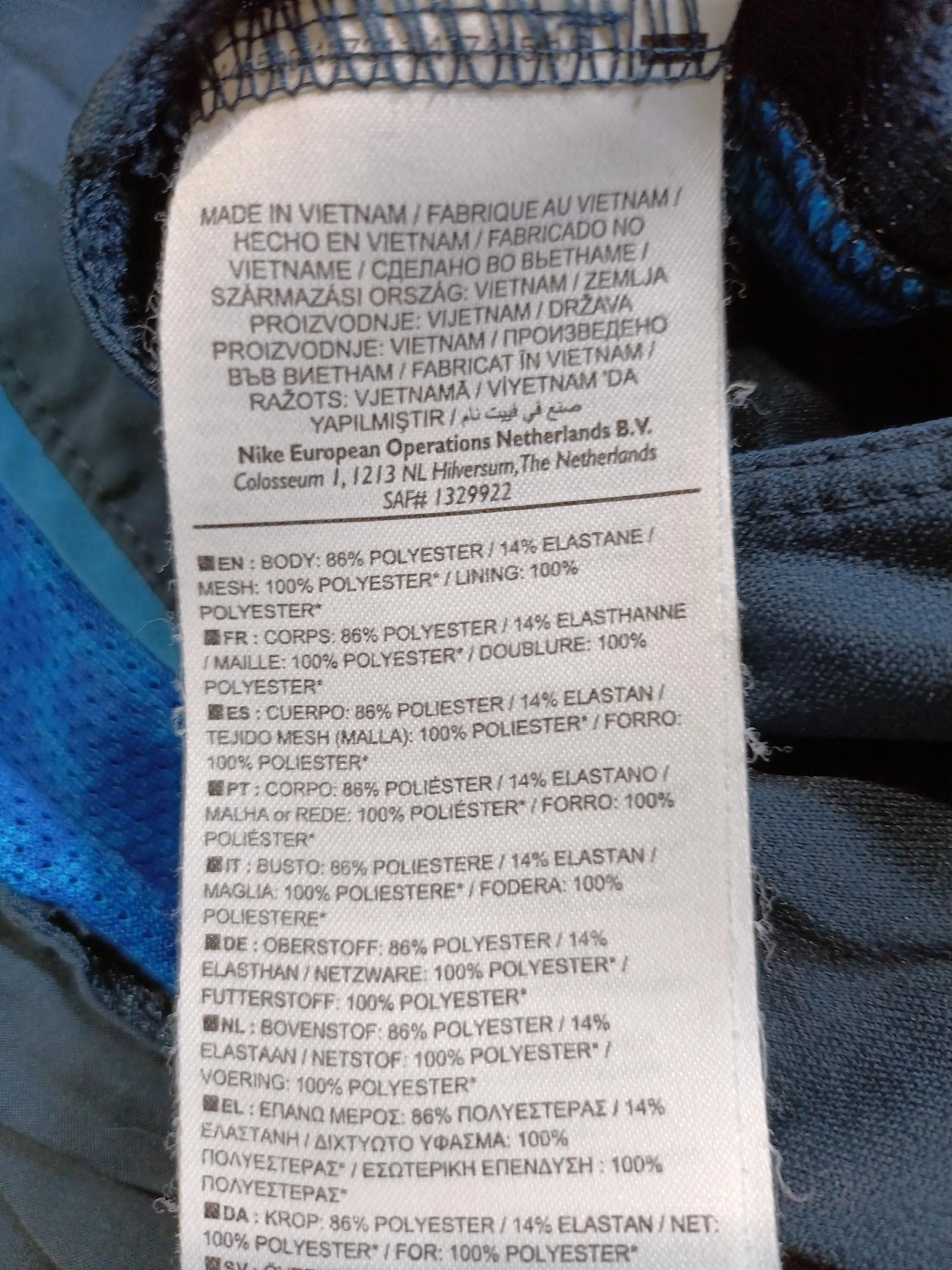 Nike Men's Shorts L Blue Polyester with Elastane Sweat - Image 6