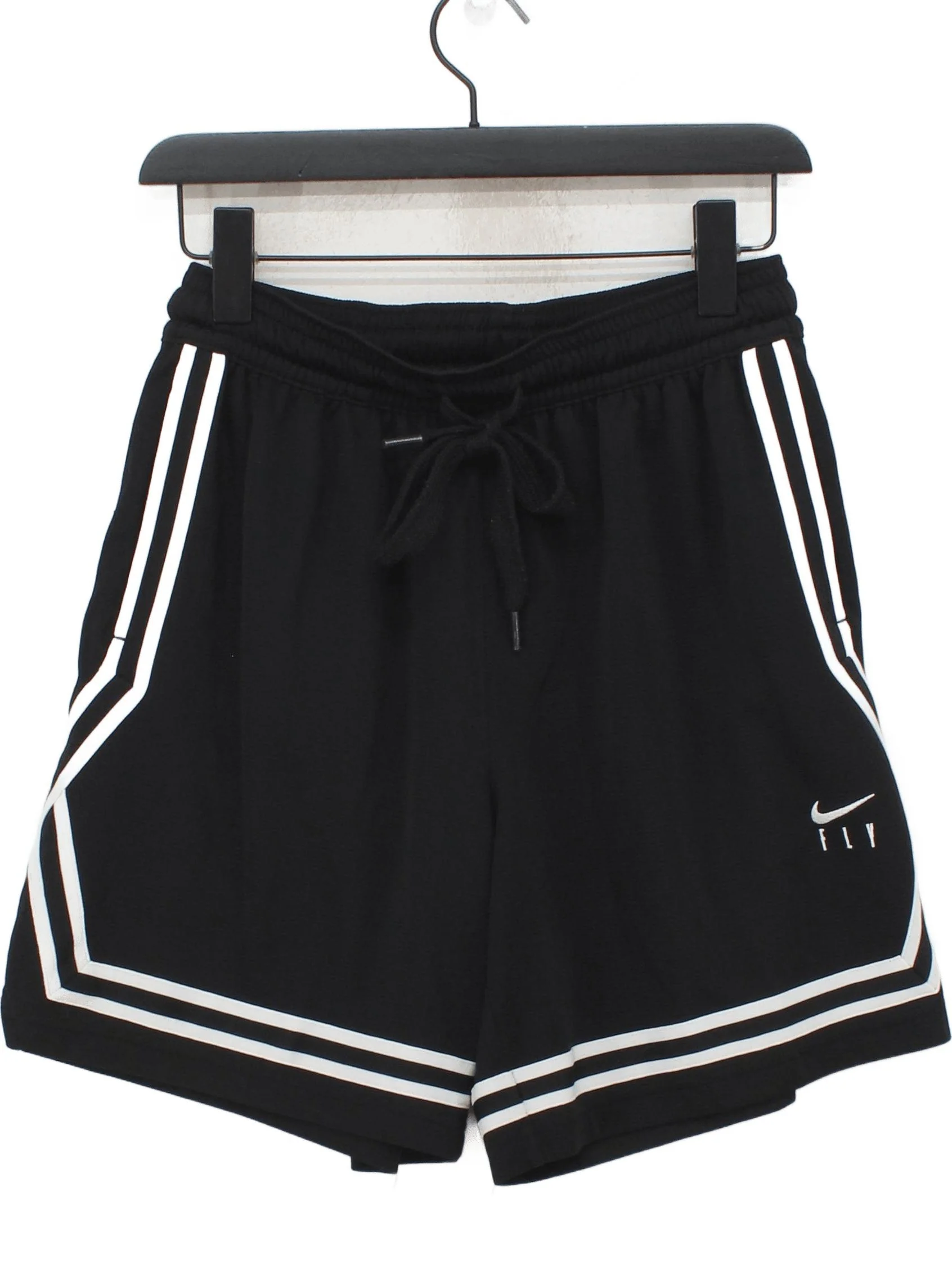 Nike Men's Shorts S Black Striped 100% Polyester Sweat
