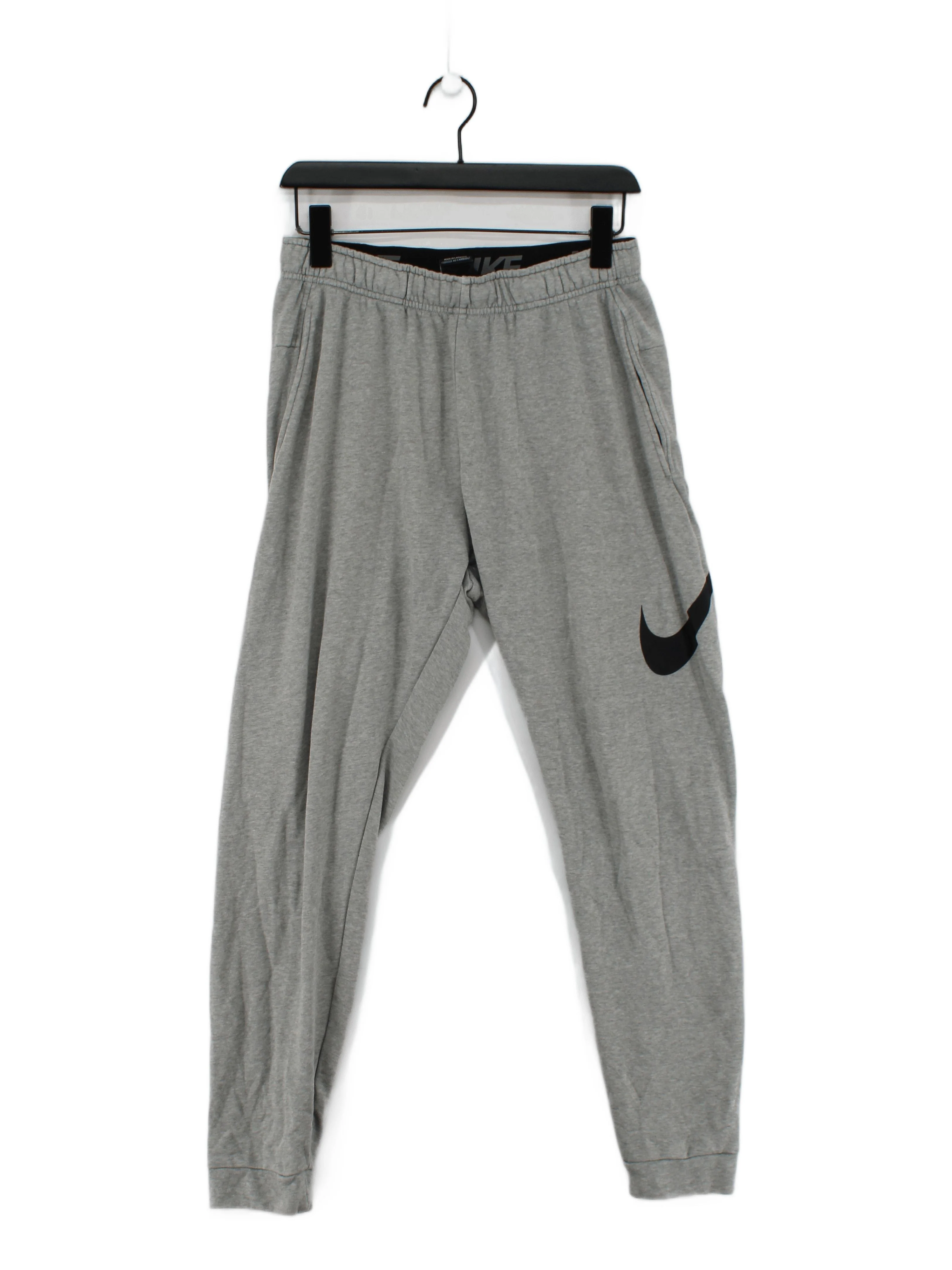 Nike Men's Sports Bottoms M Grey Cotton with Polyester Sweatpants