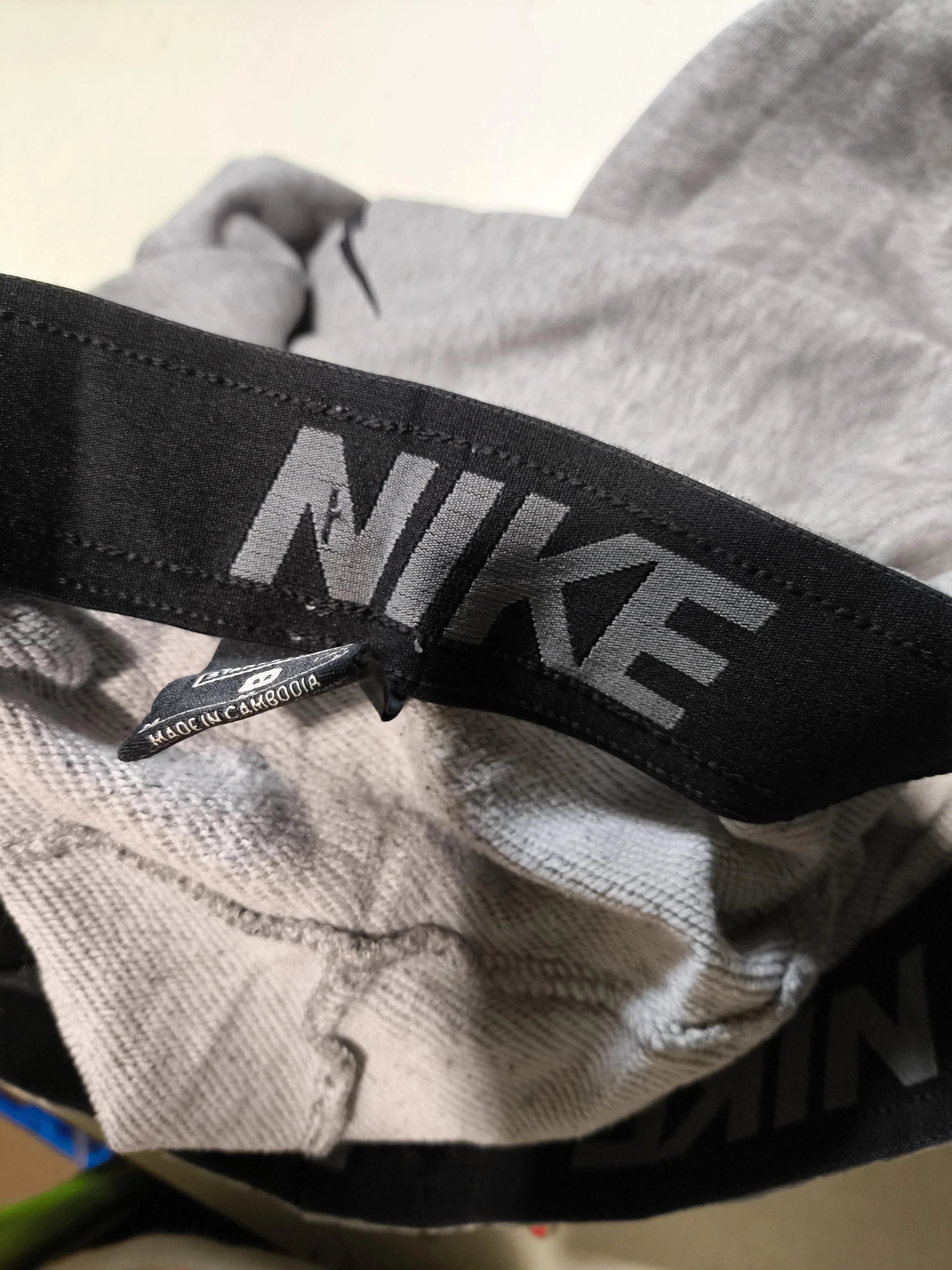 Nike Men's Sports Bottoms M Grey Cotton with Polyester Sweatpants - Image 5