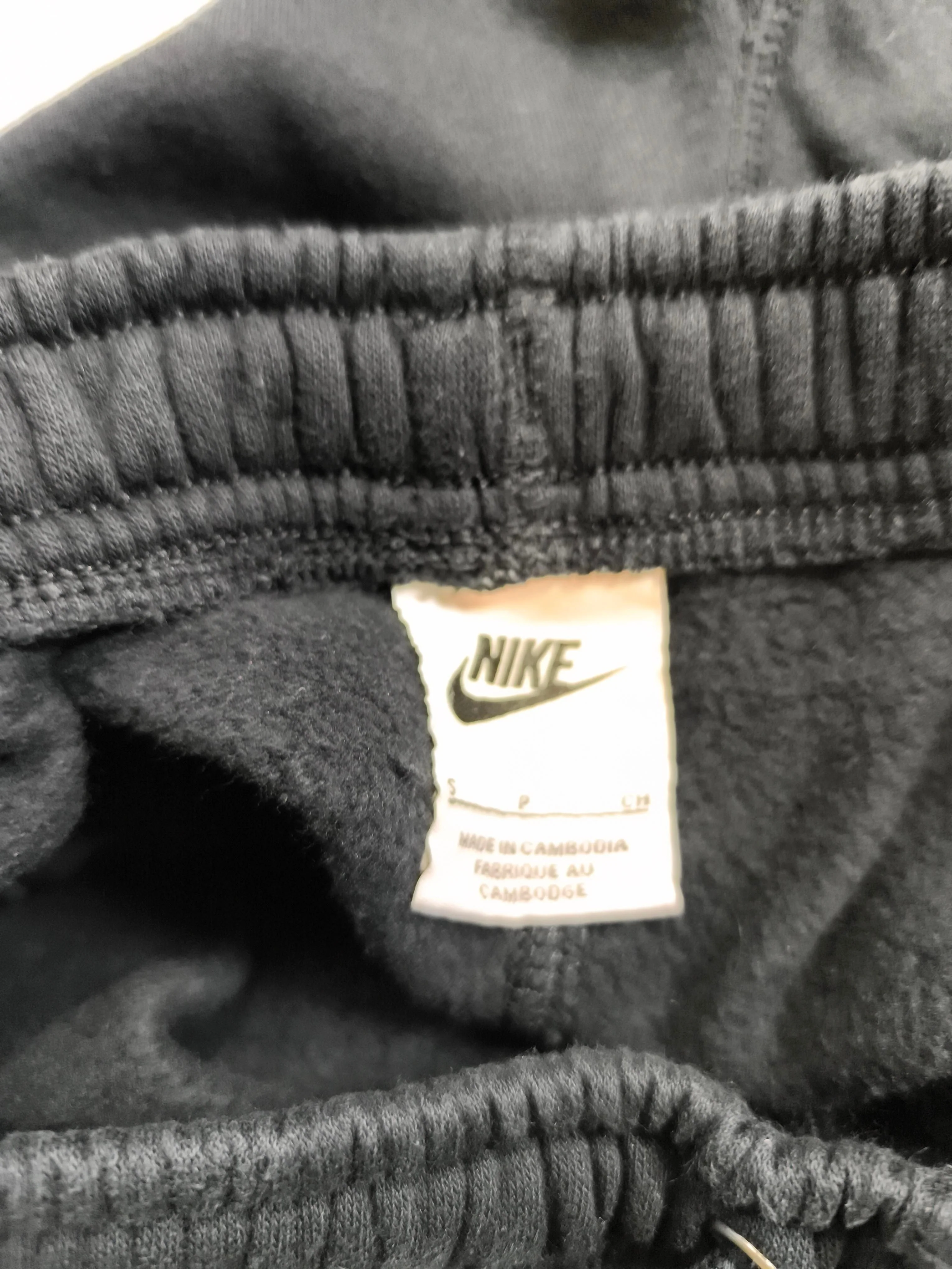Nike Men's Sports Bottoms S Black Graphic Cotton with Polyester Sweatpants - Image 5
