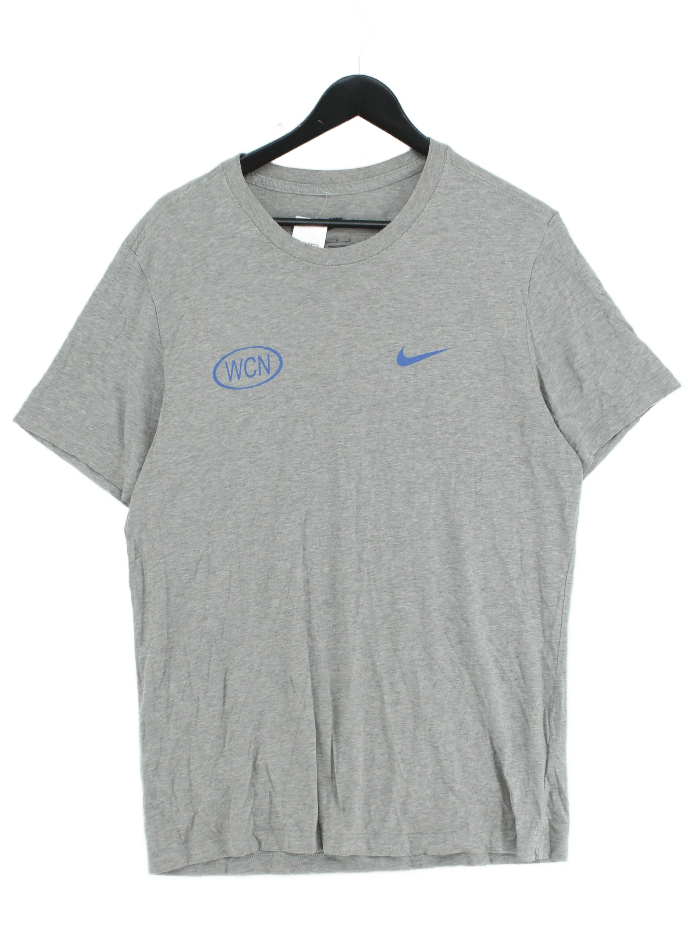 Nike Men's T-Shirt L Grey Graphic 100% Cotton Basic