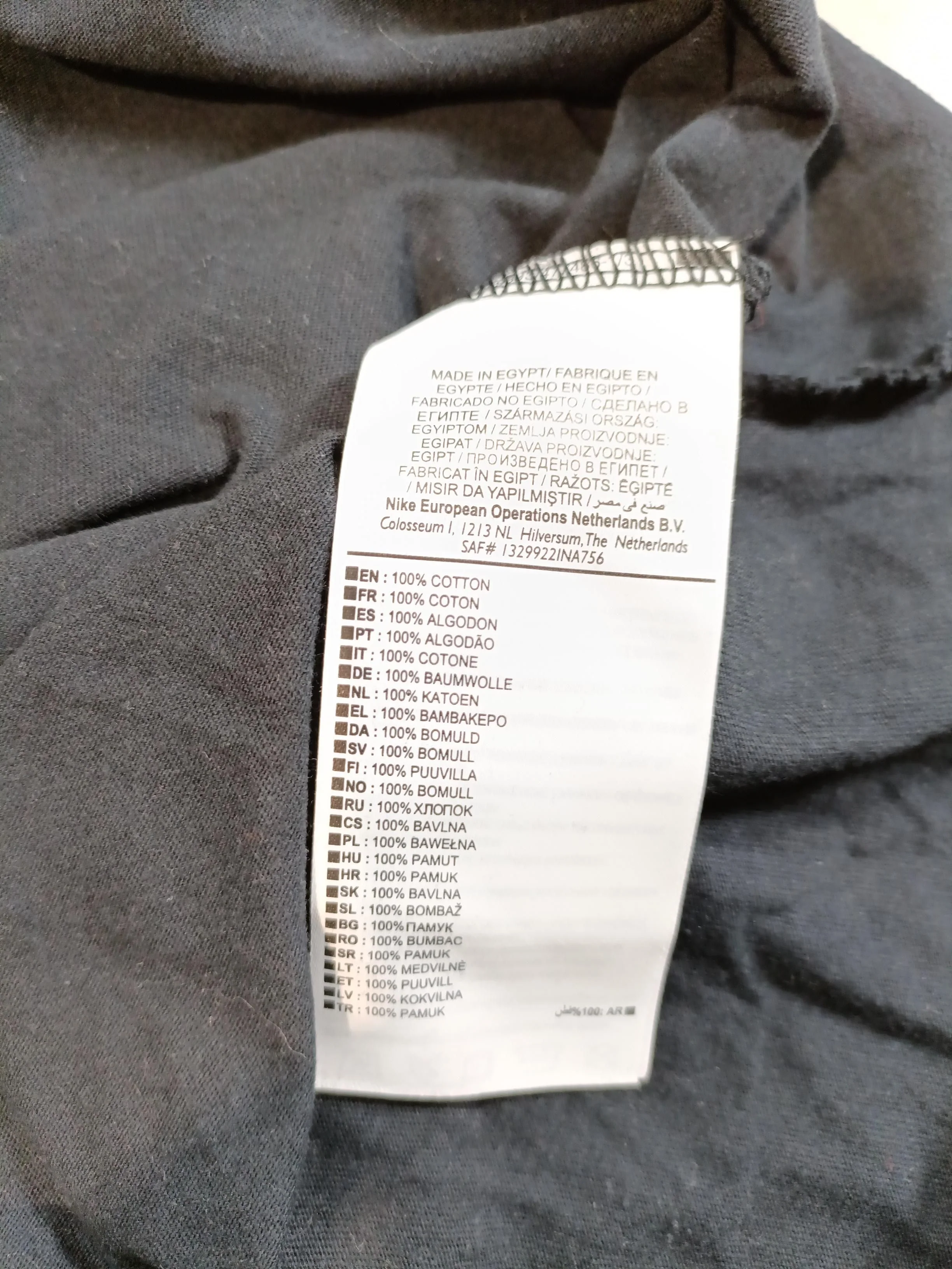 Nike Men's T-Shirt M Black Graphic 100% Cotton Basic - Image 6