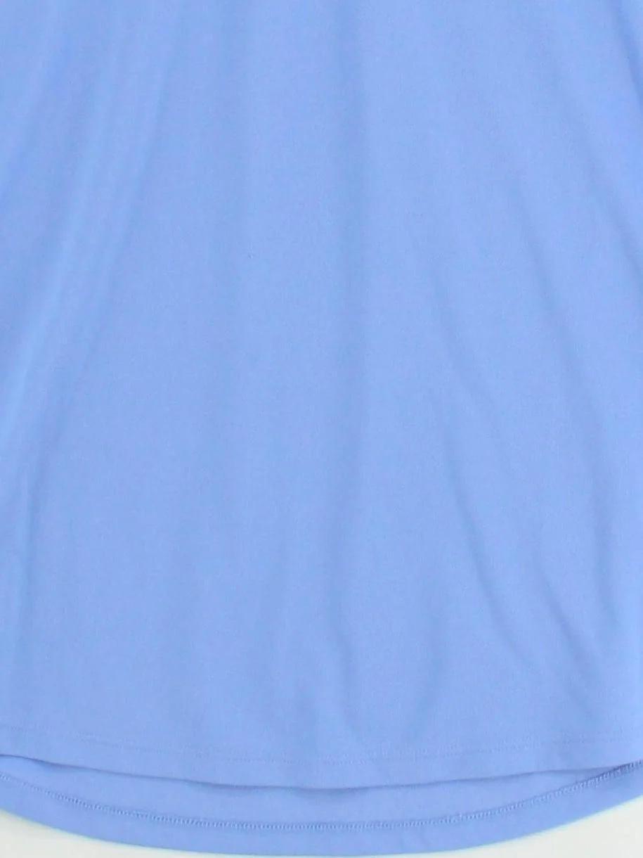 Nike Men's T-Shirt M Blue 100% Polyester V-Neck Basic - Image 4
