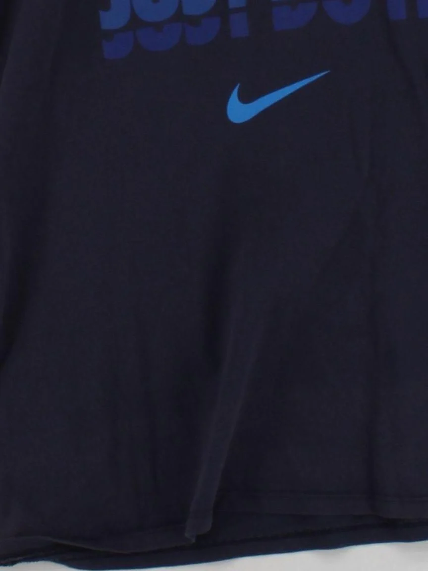 Nike Men's T-Shirt M Blue Graphic 100% Cotton Basic - Image 4