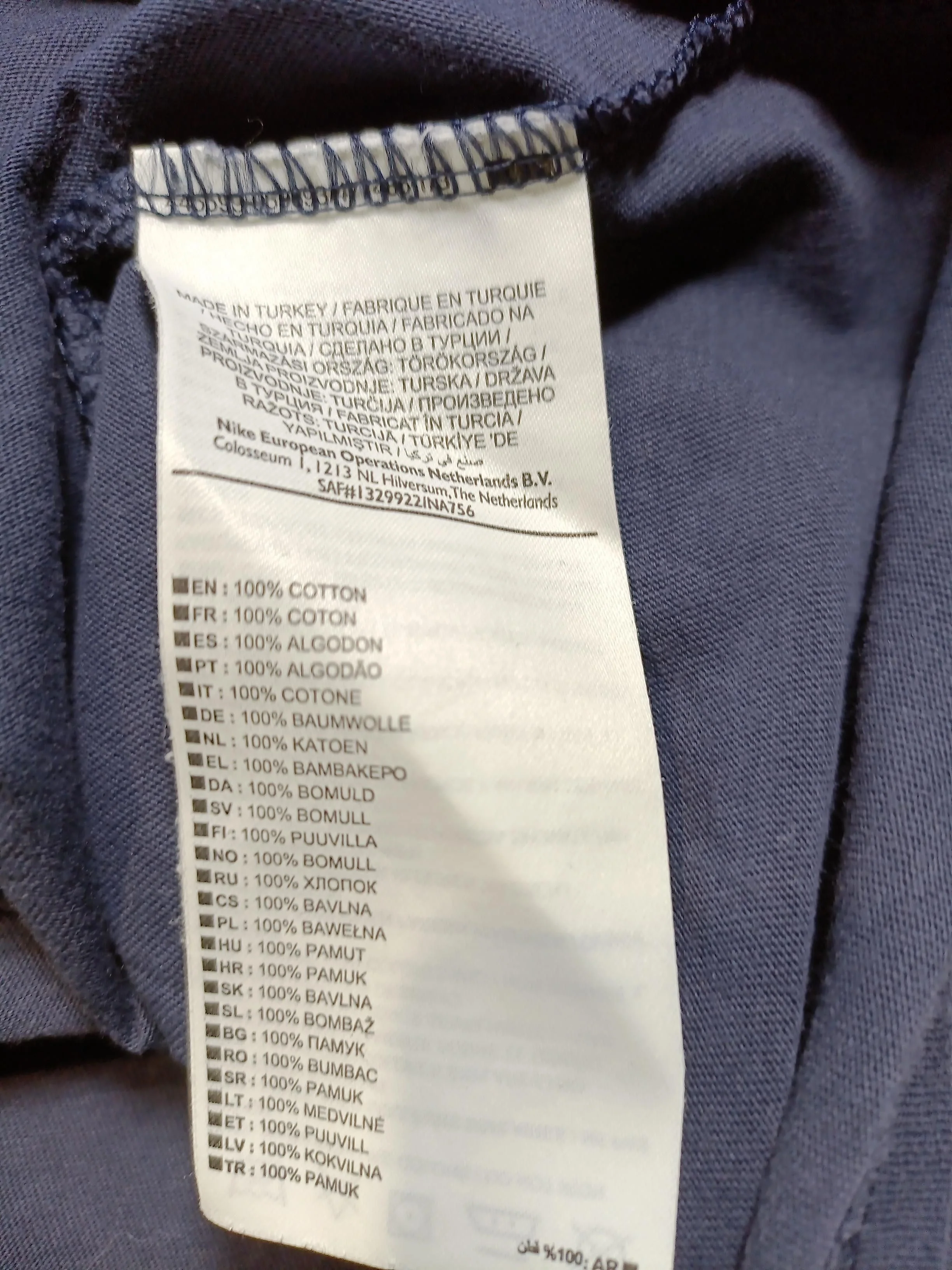 Nike Men's T-Shirt M Blue Graphic 100% Cotton Basic - Image 7