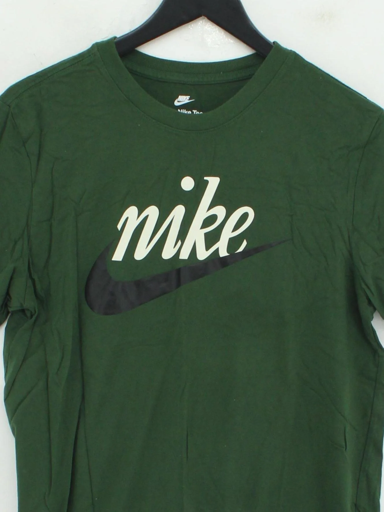 Nike Men's T-Shirt M Green Graphic 100% Cotton Basic - Image 3