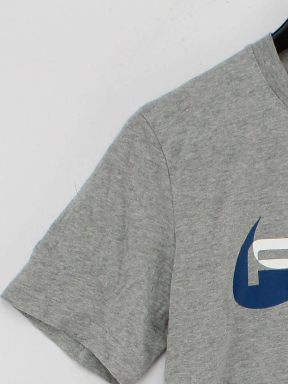 Nike Men's T-Shirt S Grey Graphic 100% Cotton Basic - Image 4