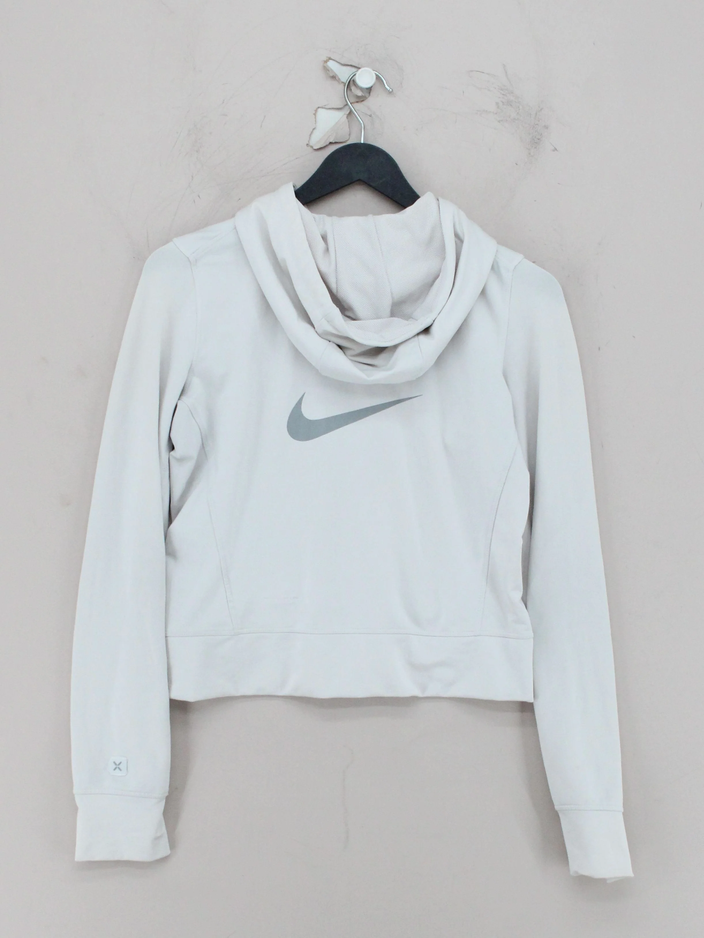 Nike Women's Hoodie S Cream 100% Other Pullover - Image 2
