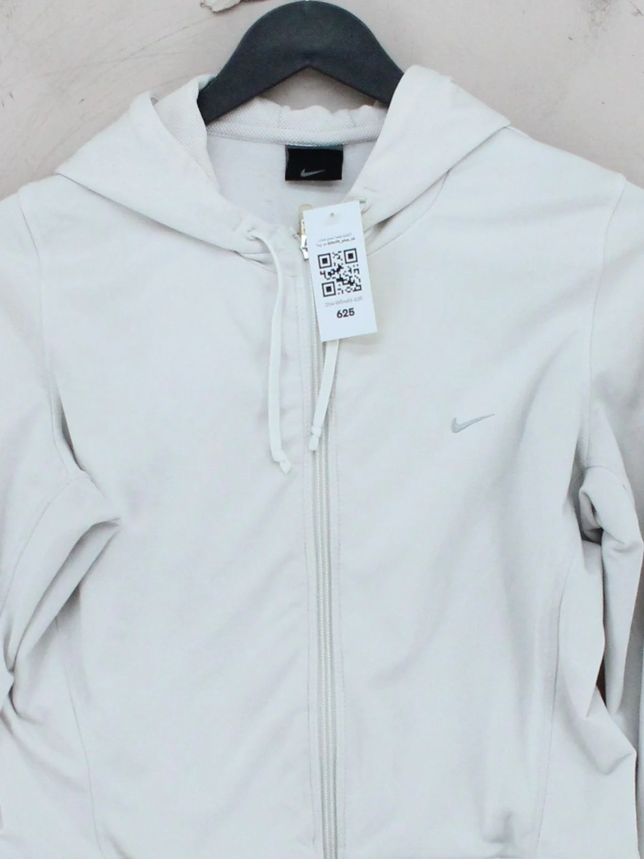 Nike Women's Hoodie S Cream 100% Other Pullover - Image 3