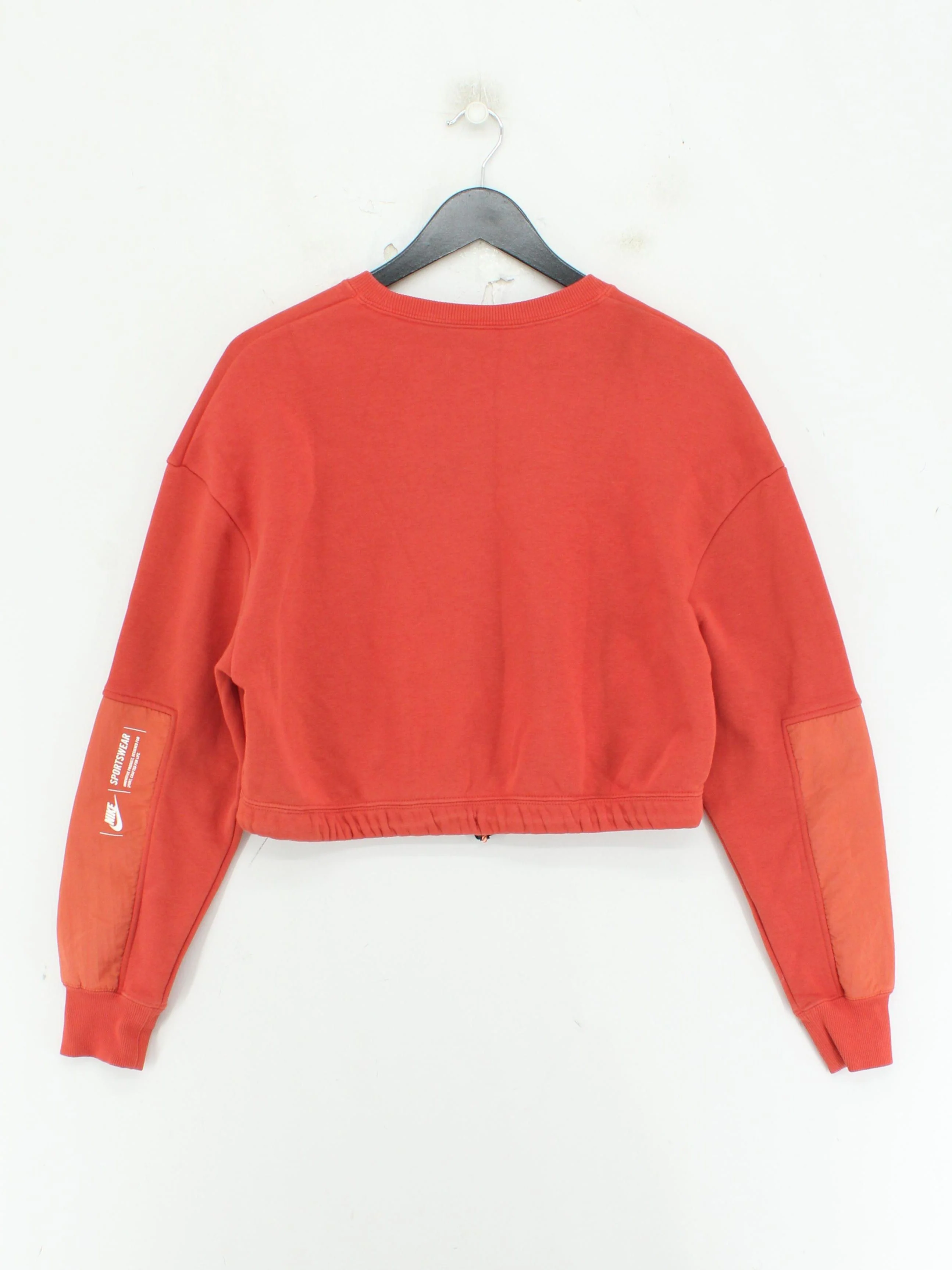 Nike Women's Hoodie S Red Cotton with Polyester, Polyamide Pullover - Image 2