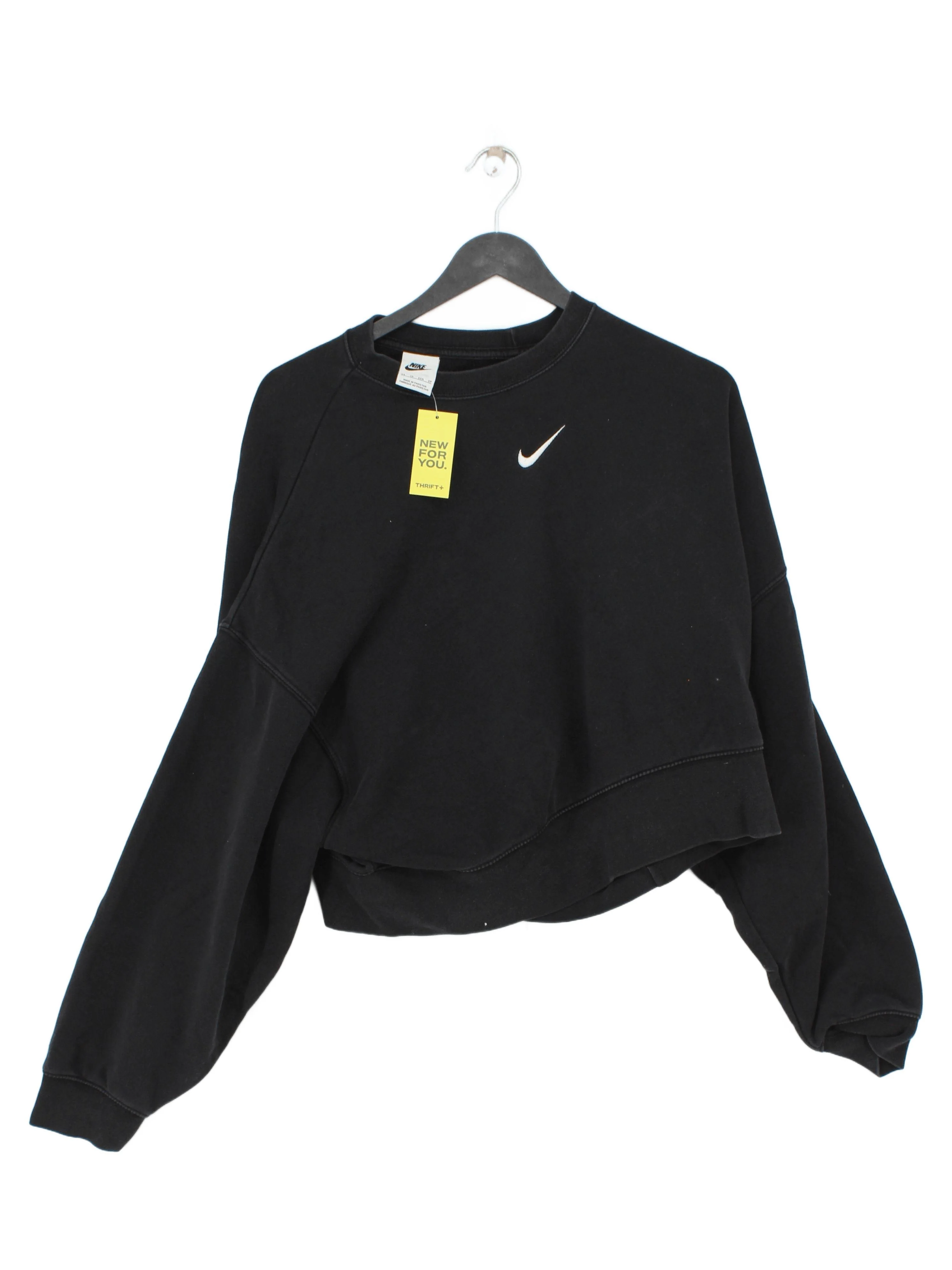 Nike Women's Hoodie XS Black Cotton with Polyester Pullover