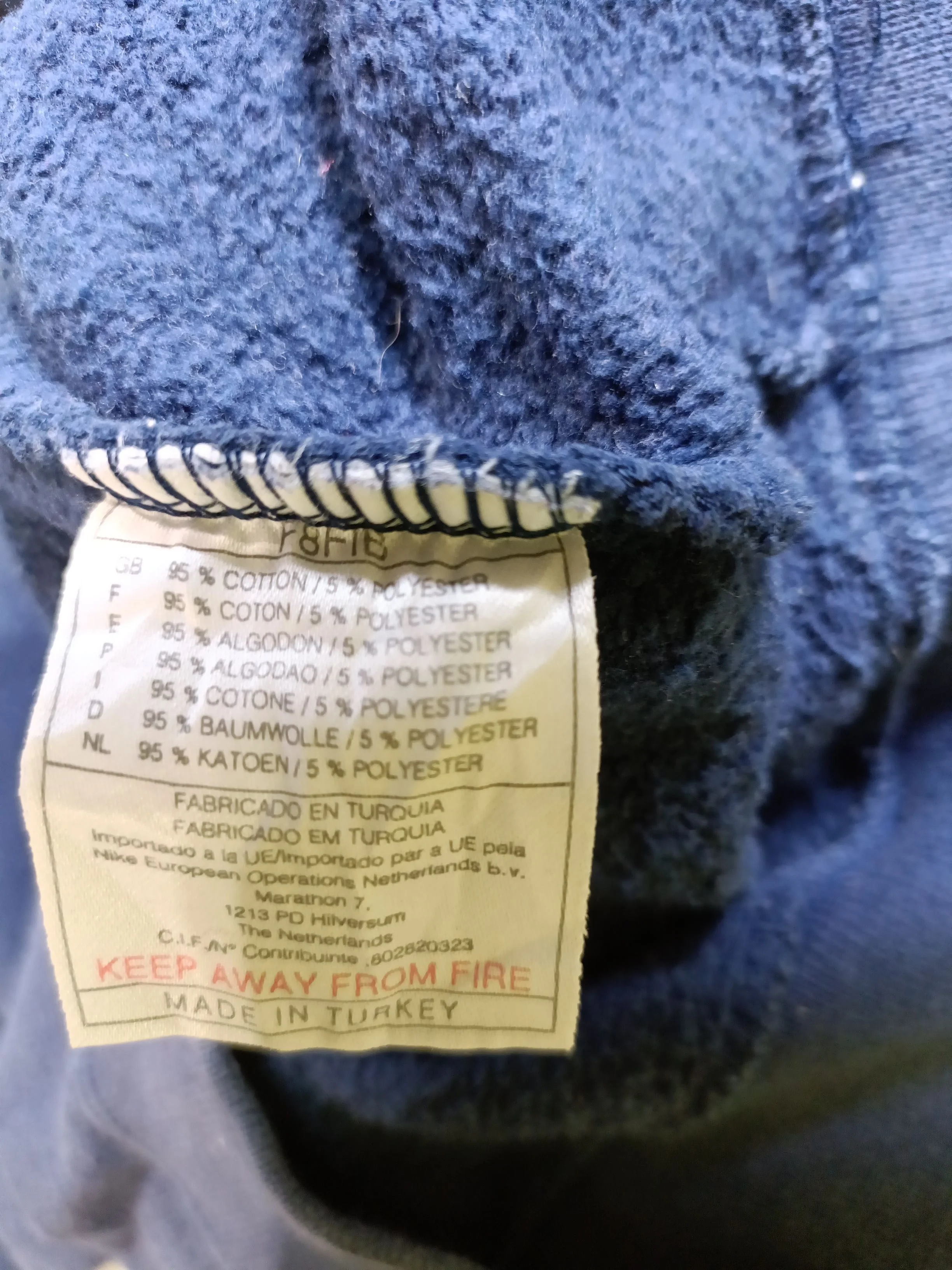 Nike Women's Jumper S Blue Cotton with Polyester Round Neck Pullover - Image 9